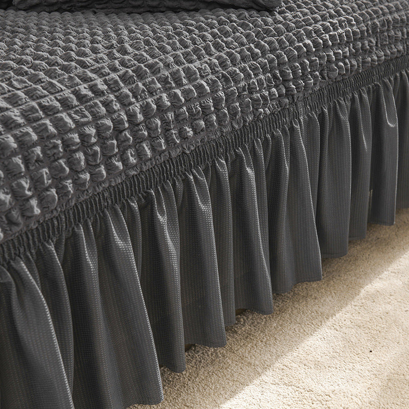 High-Quality Seersucker Stretch Sofa Slipcover with Elastic Bottom and Skirt Washable Furniture Protector for Kids and Pets 1/2/3/4 Seater Options - Image 5