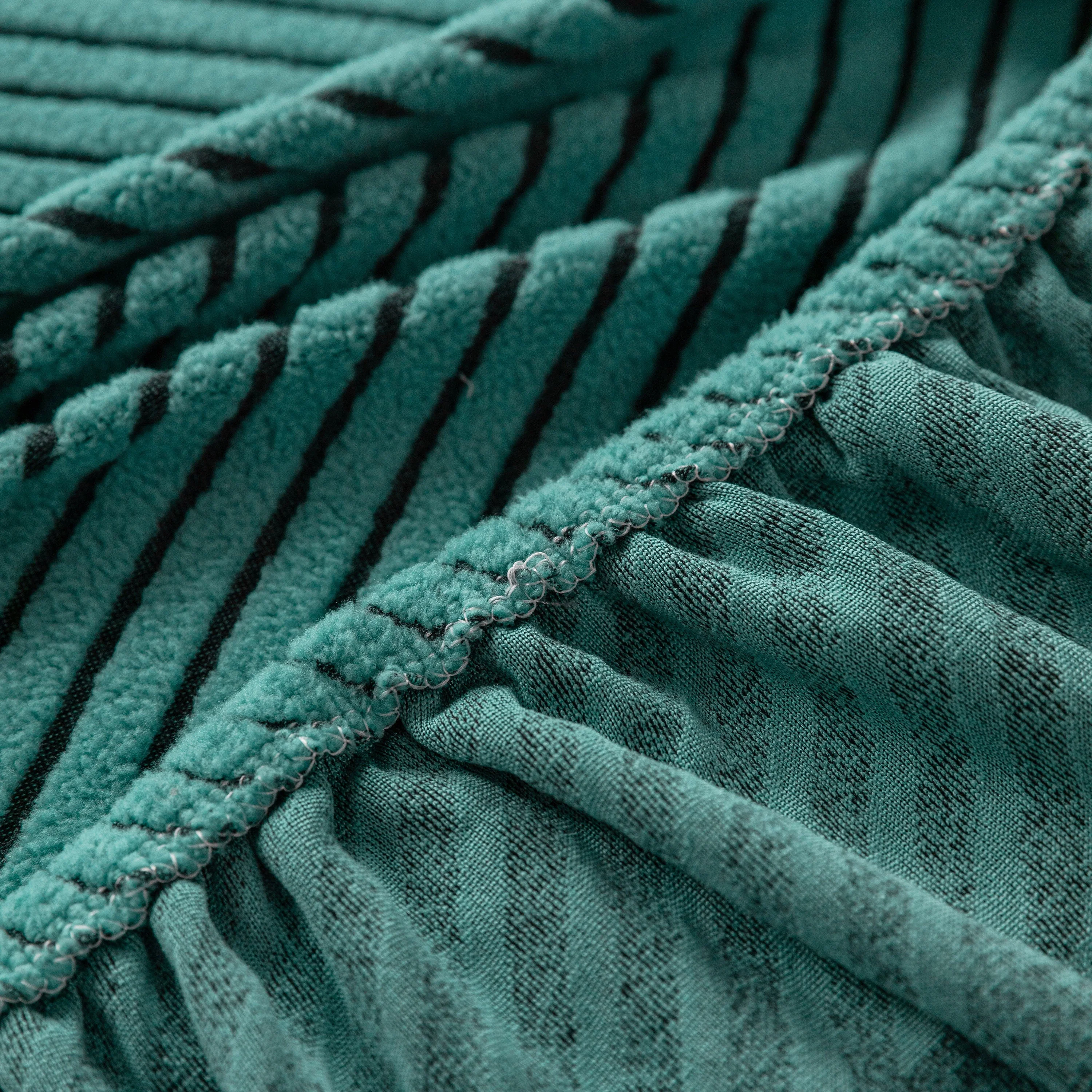 High Stretch Chevron Sofa Cover, Soft Washable Textured Jacquard Slipcover for Couch - Image 10