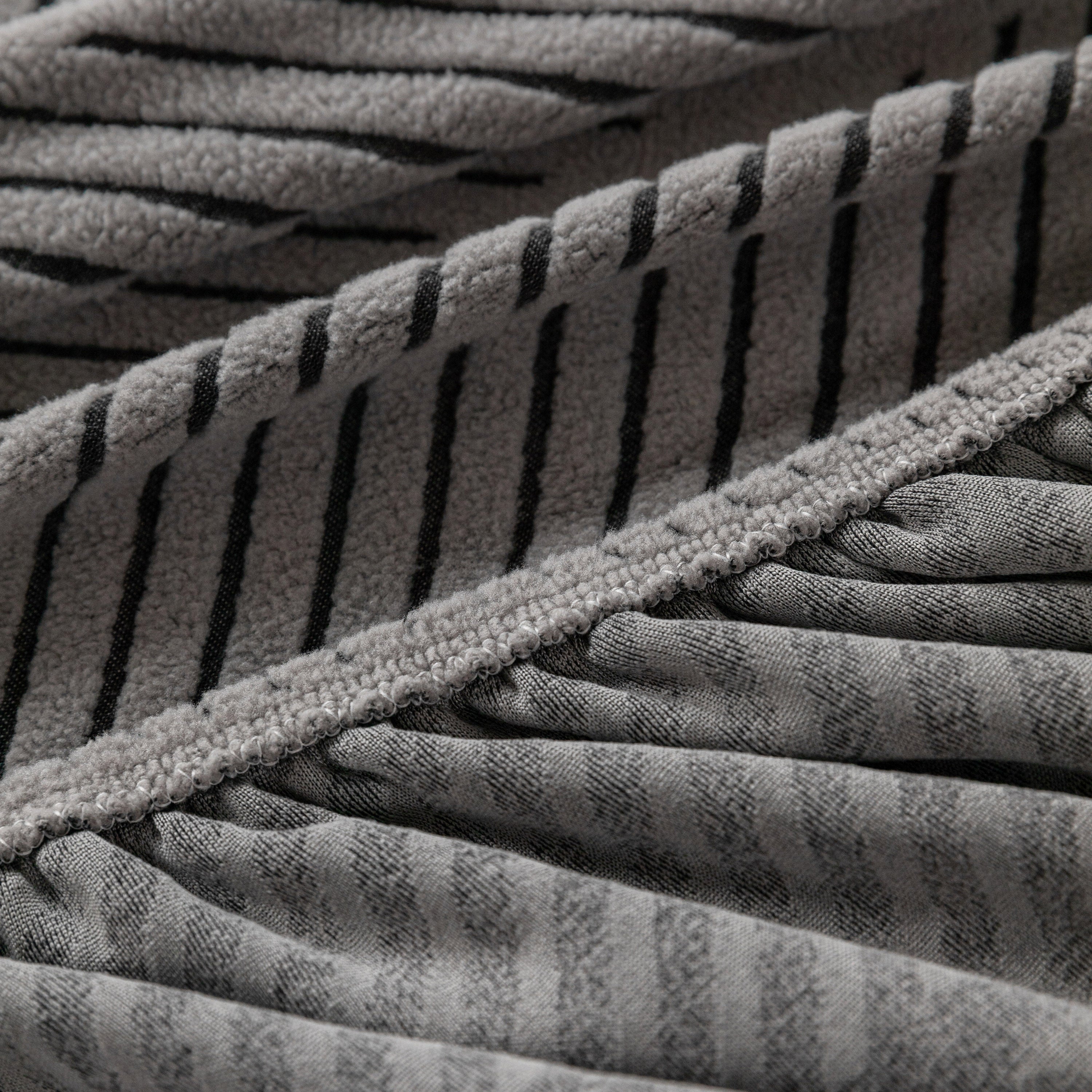 High Stretch Chevron Sofa Cover, Soft Washable Textured Jacquard Slipcover for Couch - Image 27