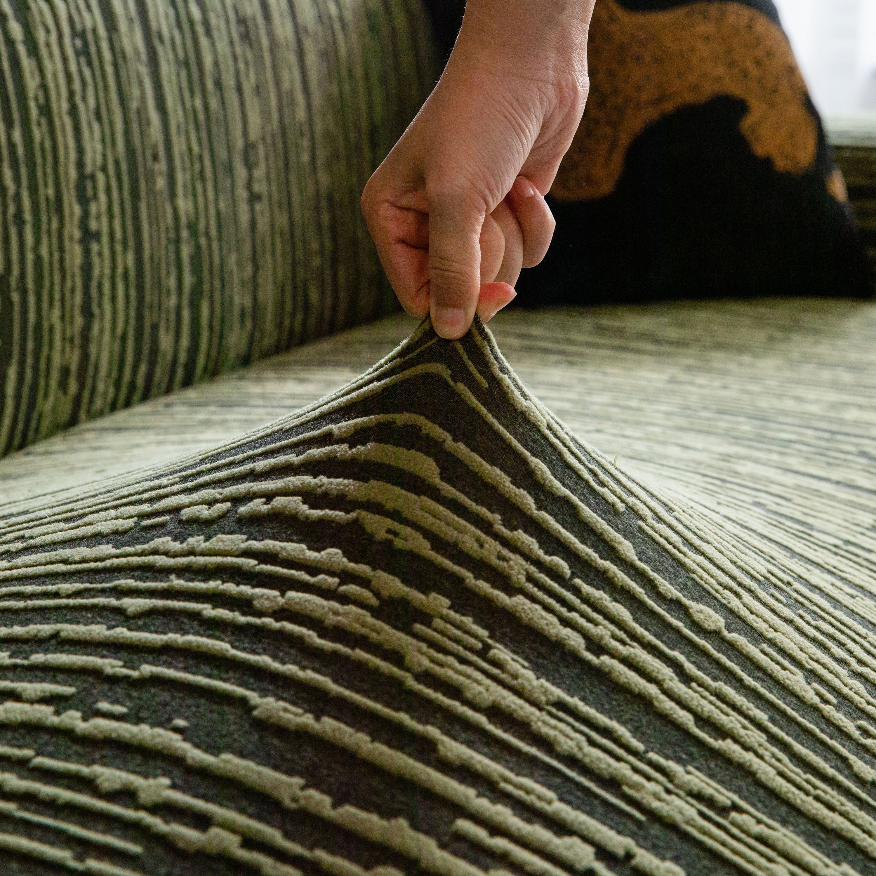 High Stretch Couch Slipcover with Abstract Stripe, Washable Non-Slip Cover for Dogs - Image 73