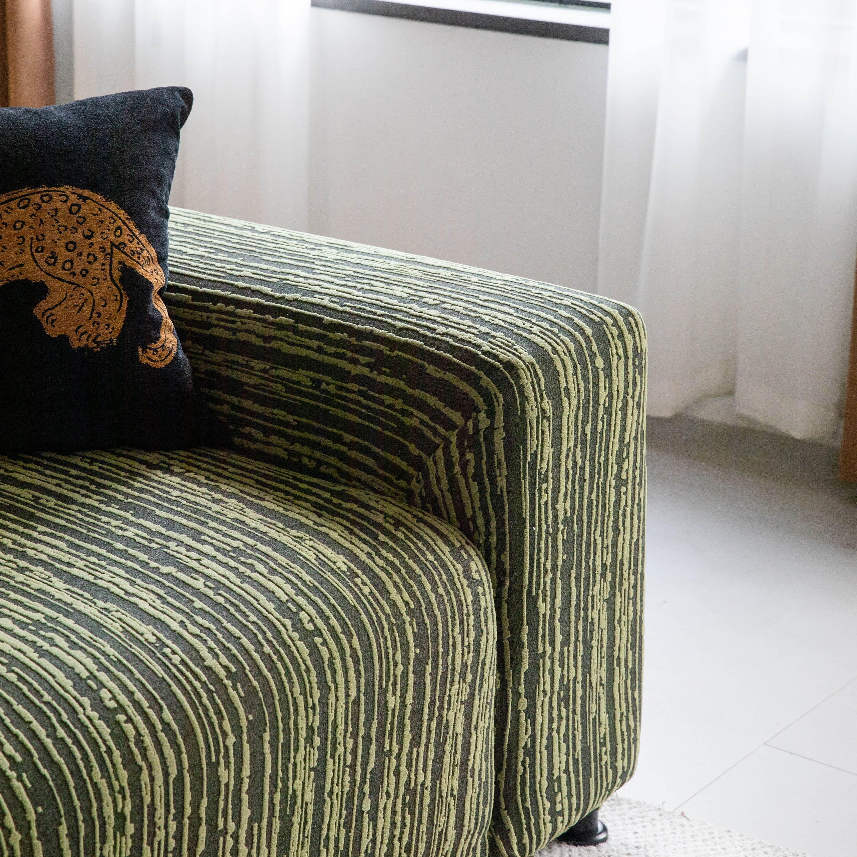 High Stretch Couch Slipcover with Abstract Stripe, Washable Non-Slip Cover for Dogs - Image 80