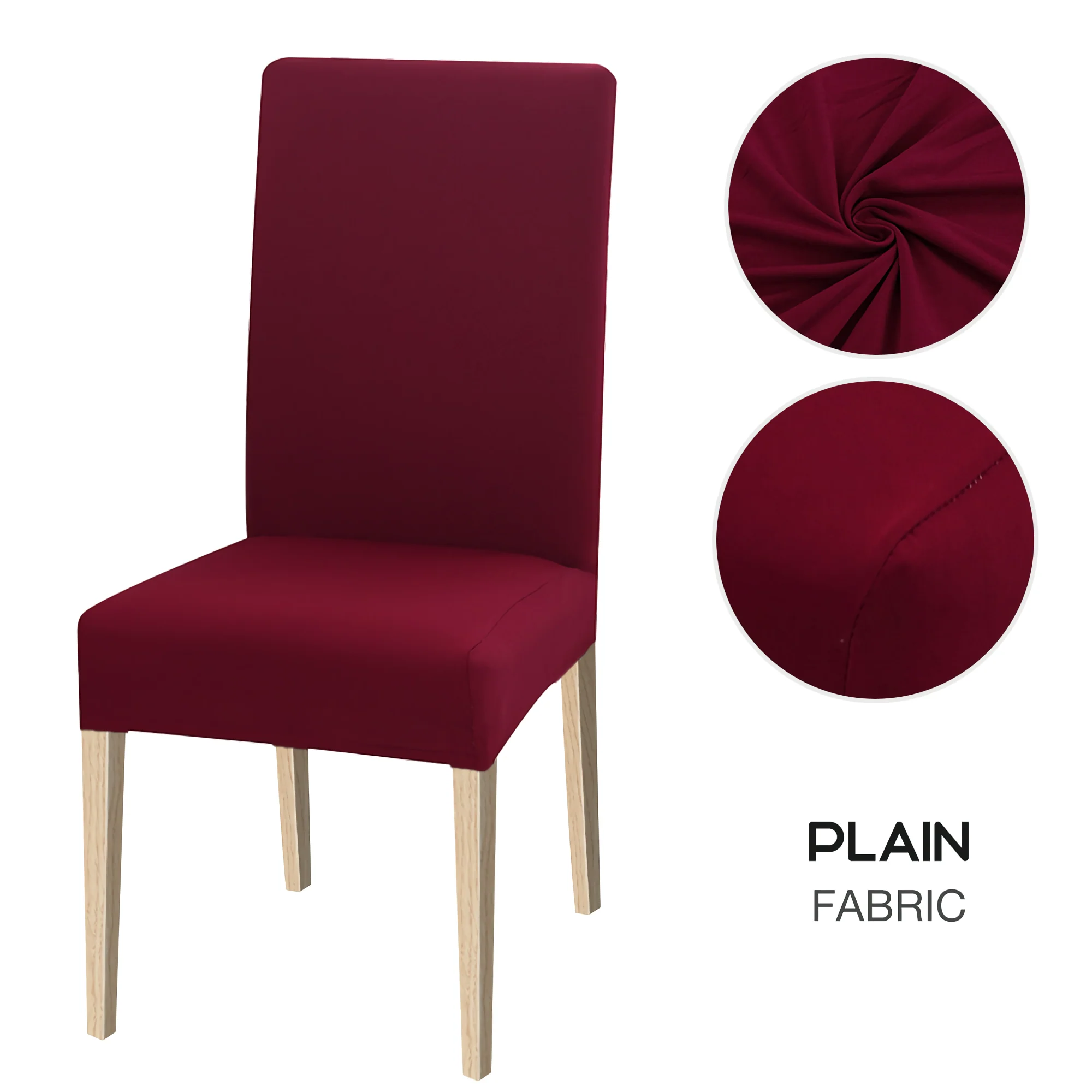 High Stretch Dining Chair Cover, 1/2/4/6pcs Jacquard Spandex Slipcover - Image 23