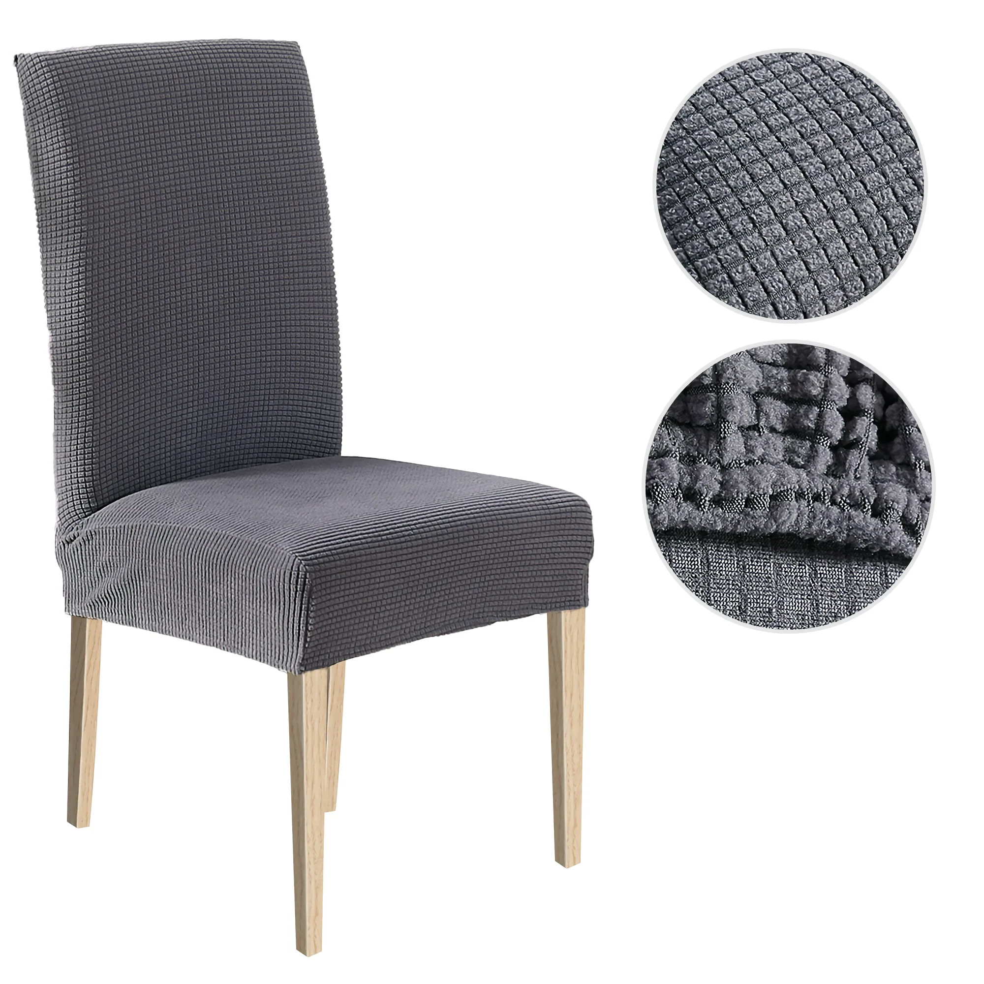 High Stretch Dining Chair Cover, 1/2/4/6pcs Jacquard Spandex Slipcover - Image 28