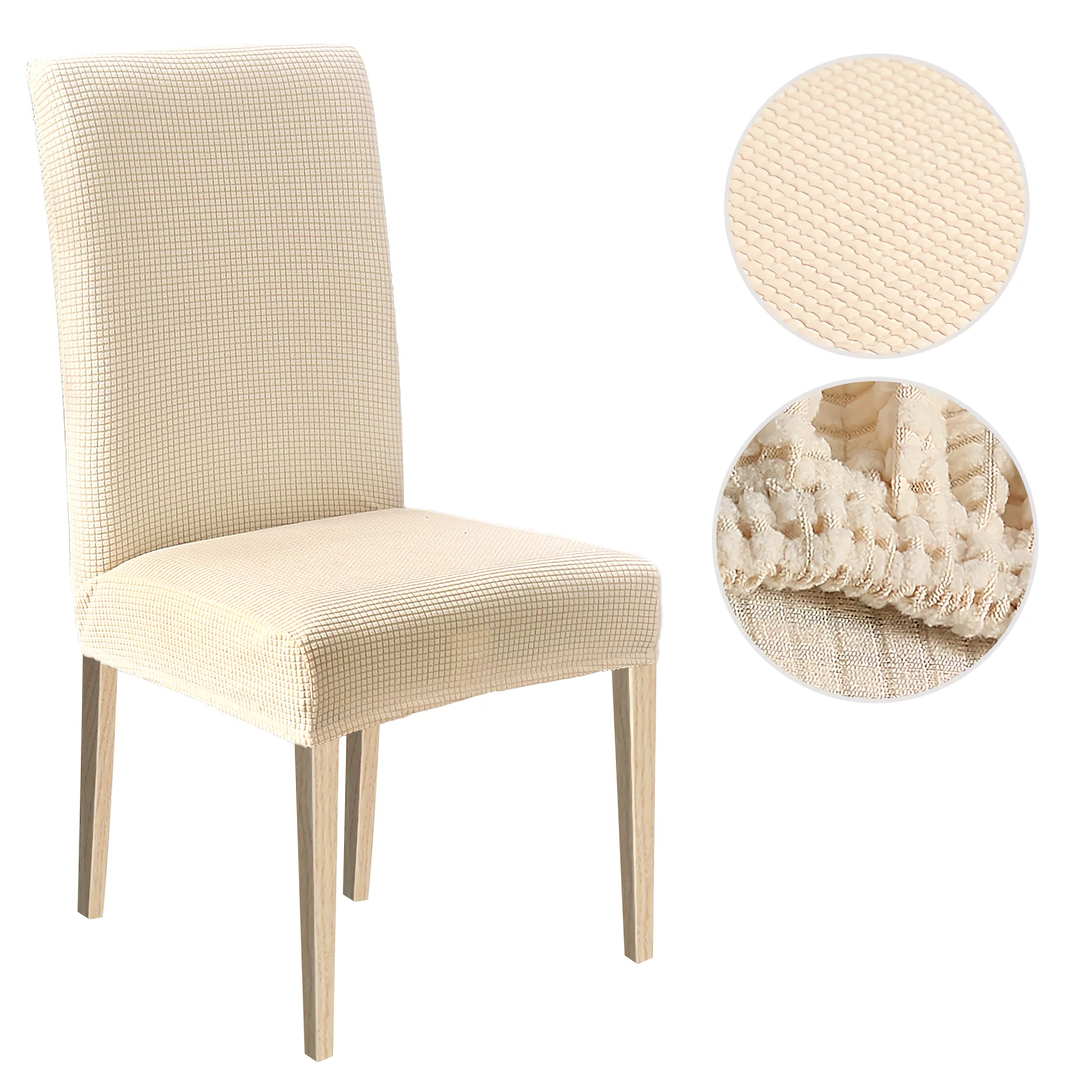 High Stretch Dining Chair Cover, 1/2/4/6pcs Jacquard Spandex Slipcover - Image 30