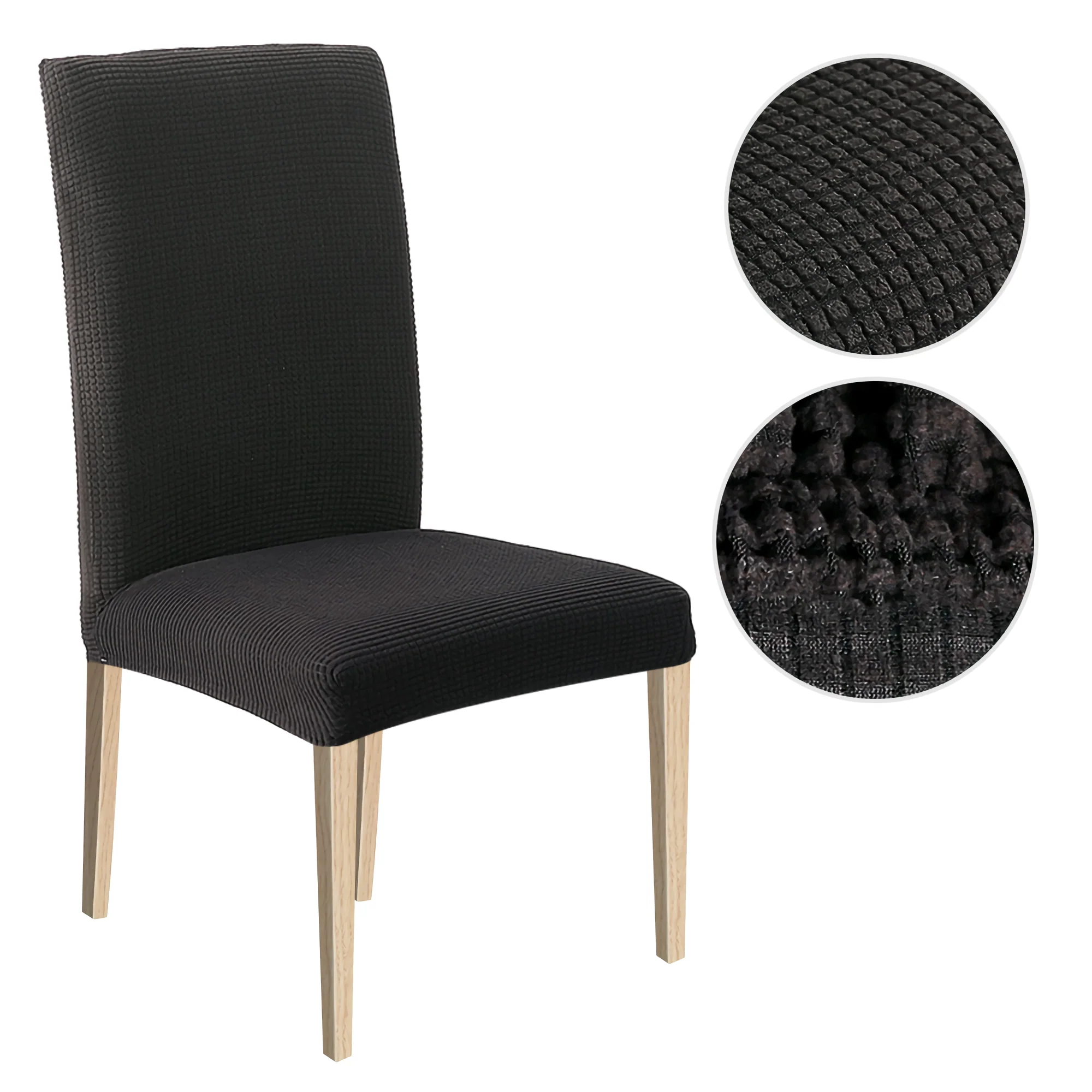 High Stretch Dining Chair Cover, 1/2/4/6pcs Jacquard Spandex Slipcover - Image 31