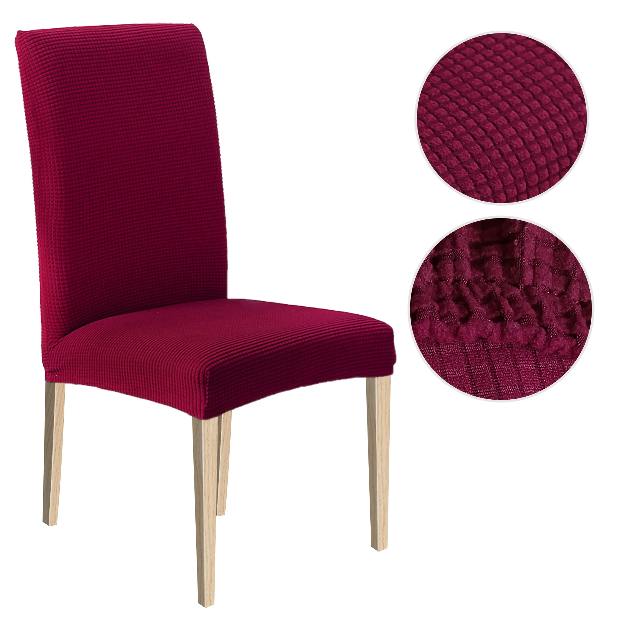 High Stretch Dining Chair Cover, 1/2/4/6pcs Jacquard Spandex Slipcover - Image 32