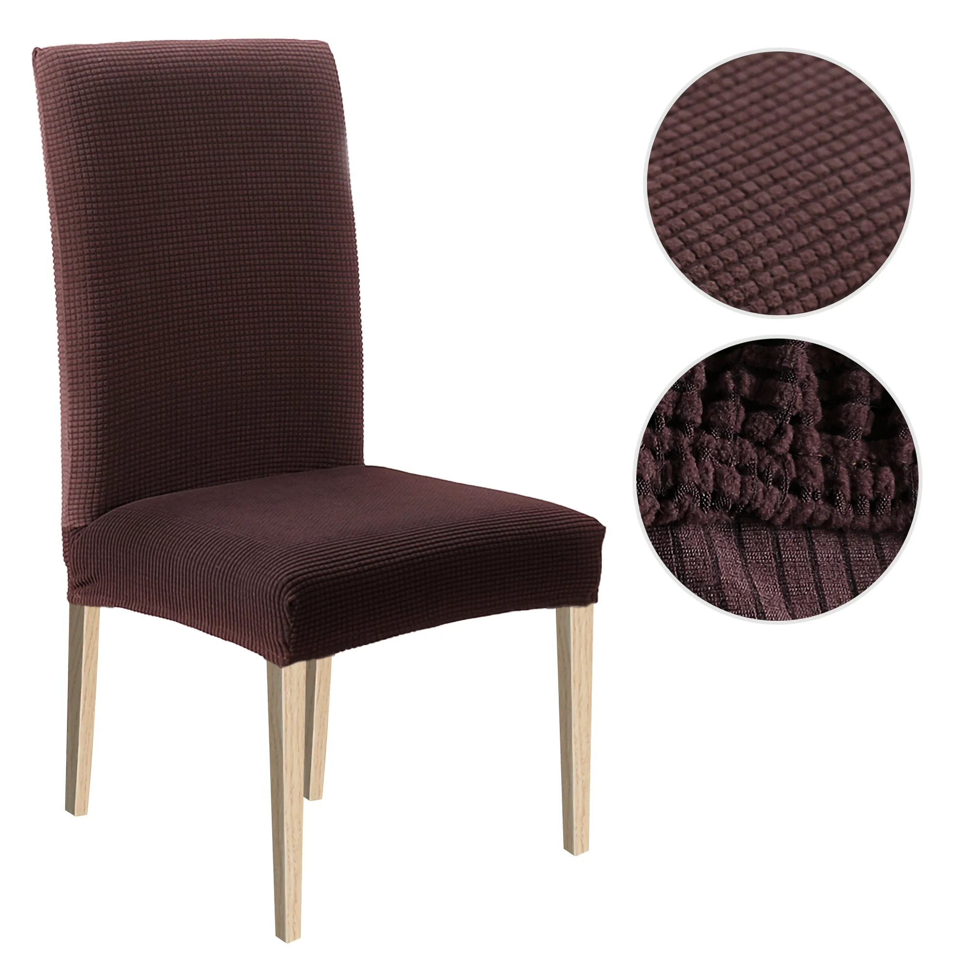 High Stretch Dining Chair Cover, 1/2/4/6pcs Jacquard Spandex Slipcover - Image 33