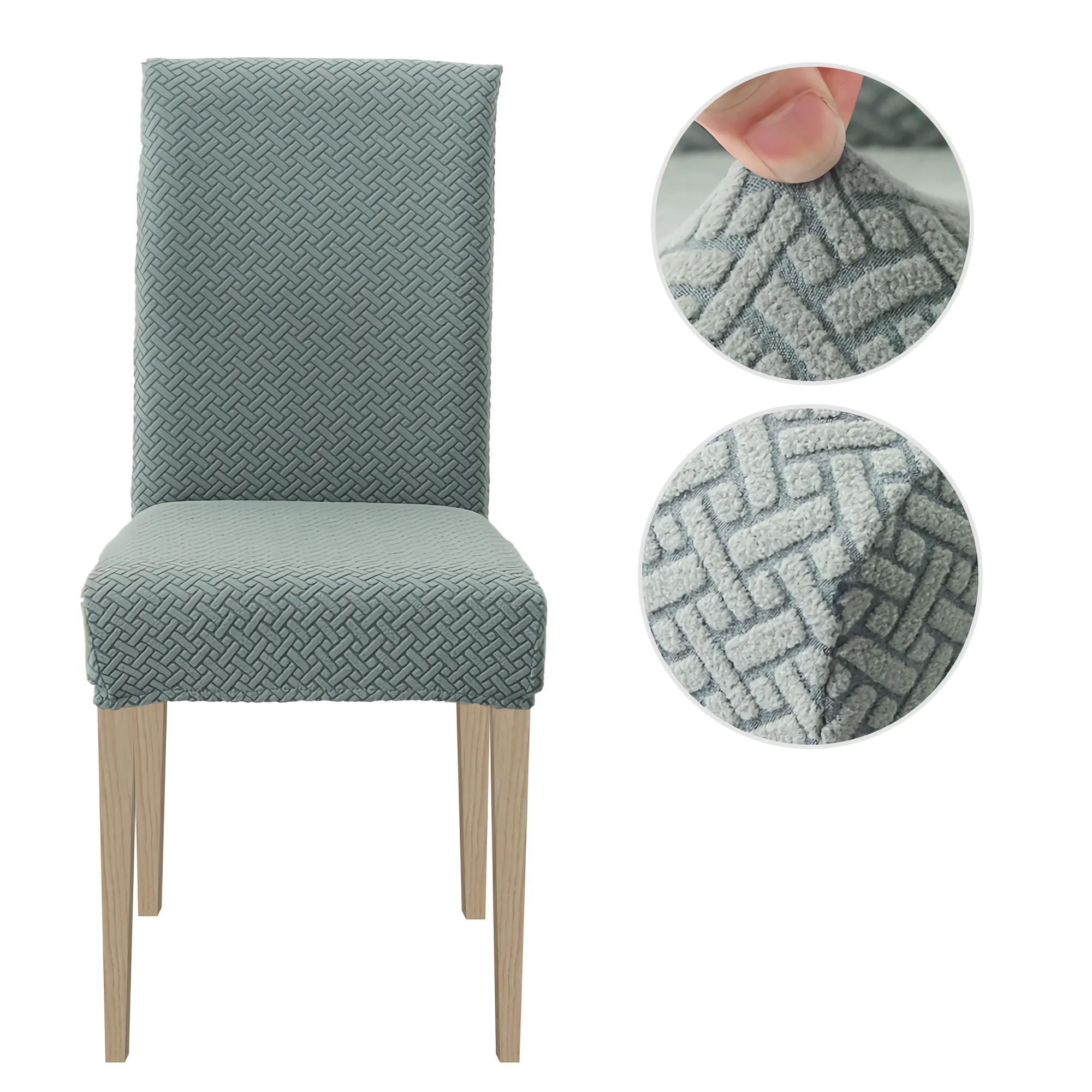 High Stretch Dining Chair Cover, 1/2/4/6pcs Jacquard Spandex Slipcover - Image 36