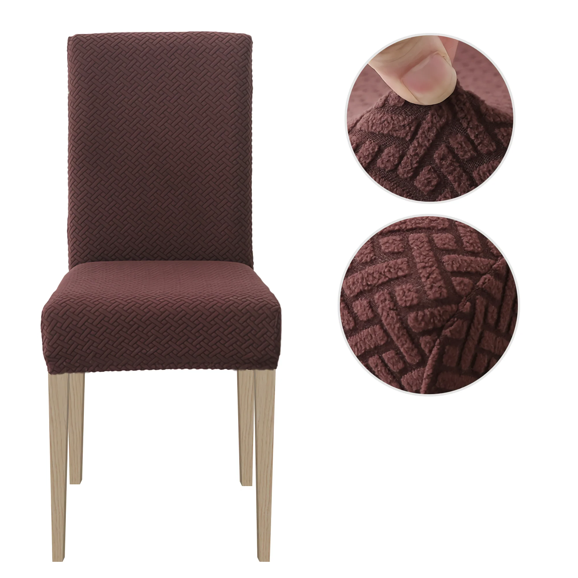High Stretch Dining Chair Cover, 1/2/4/6pcs Jacquard Spandex Slipcover - Image 39