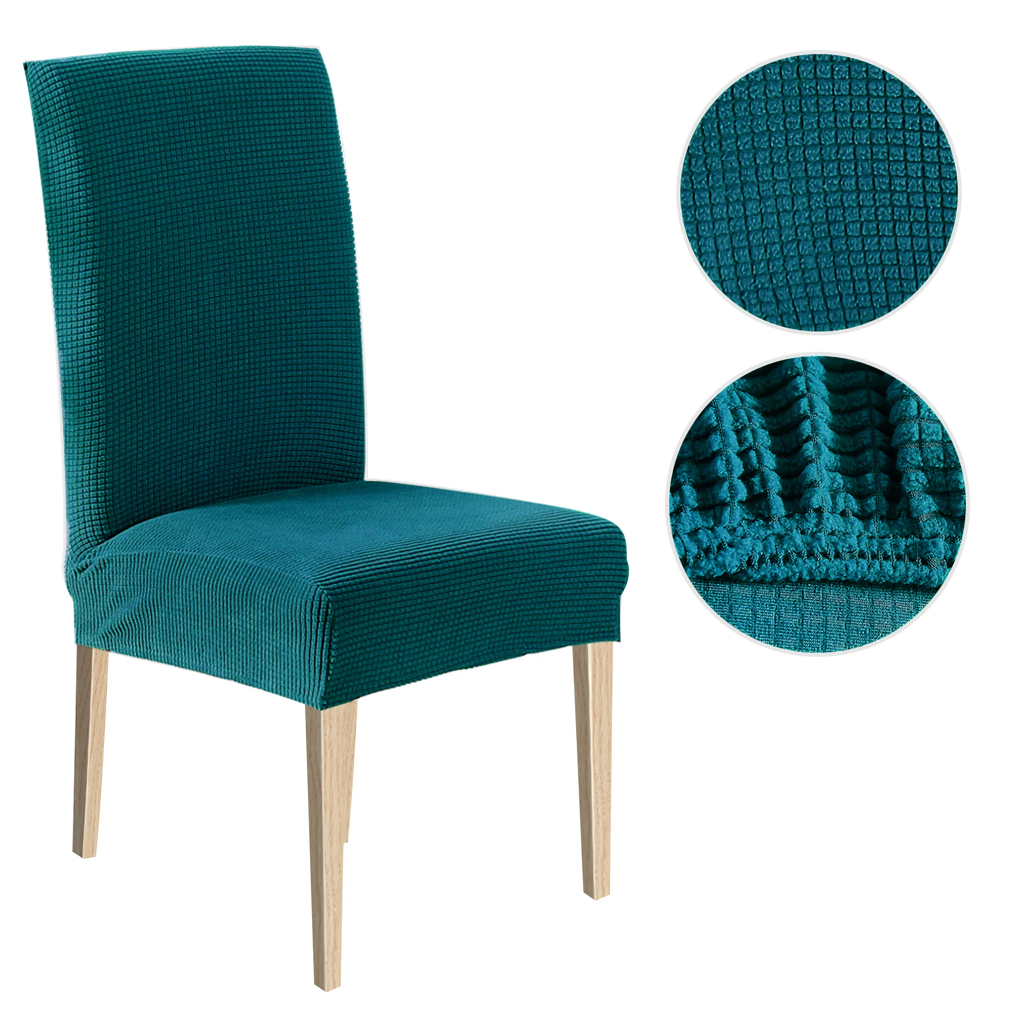 High Stretch Dining Chair Cover, 1/2/4/6pcs Jacquard Spandex Slipcover - Image 40