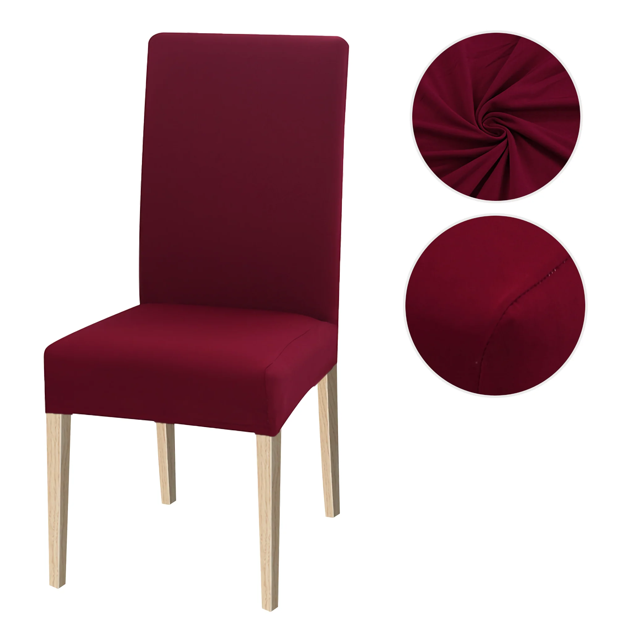 High Stretch Dining Chair Cover, 1/2/4/6pcs Jacquard Spandex Slipcover - Image 44