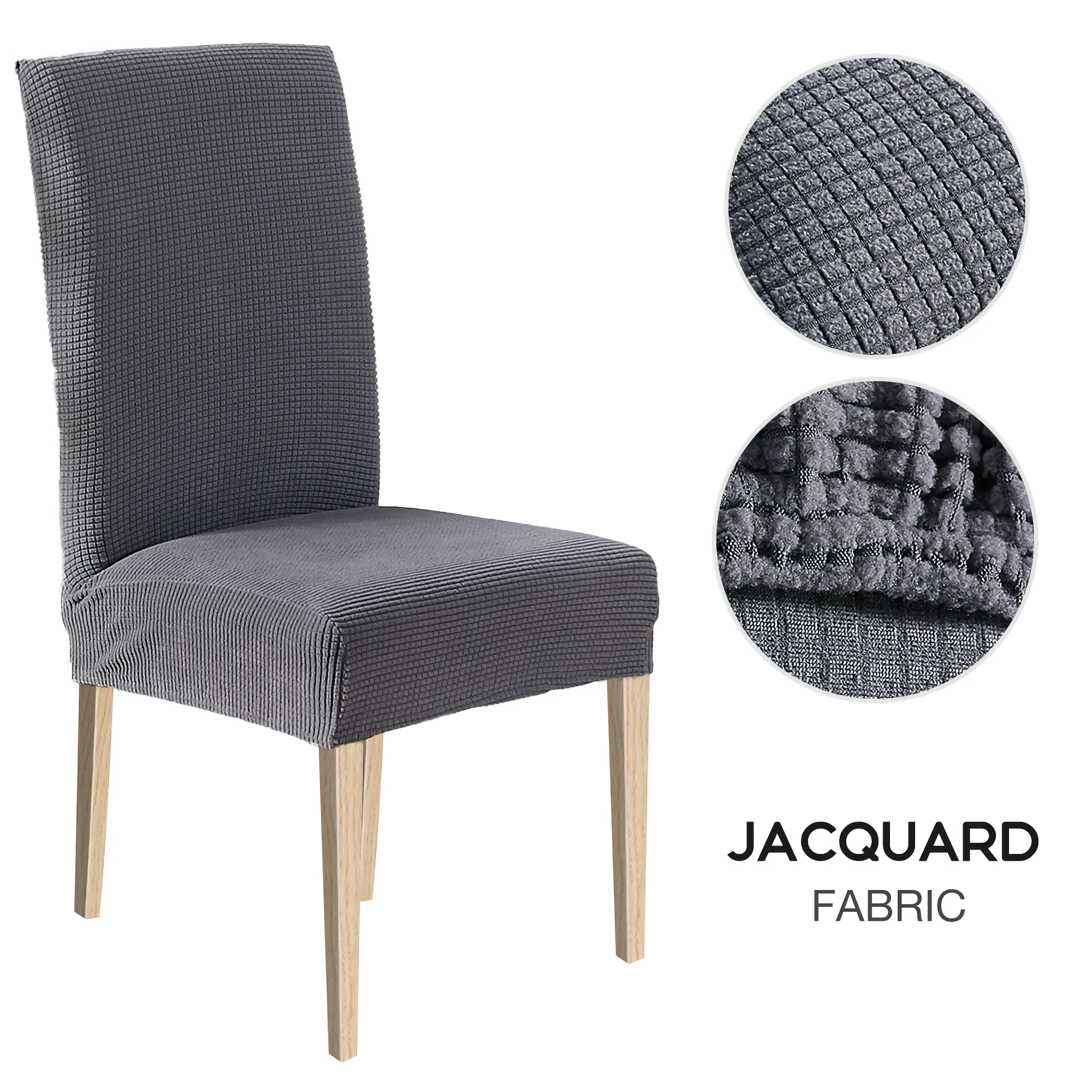 High Stretch Dining Chair Cover, 1/2/4/6pcs Jacquard Spandex Slipcover - Image 7
