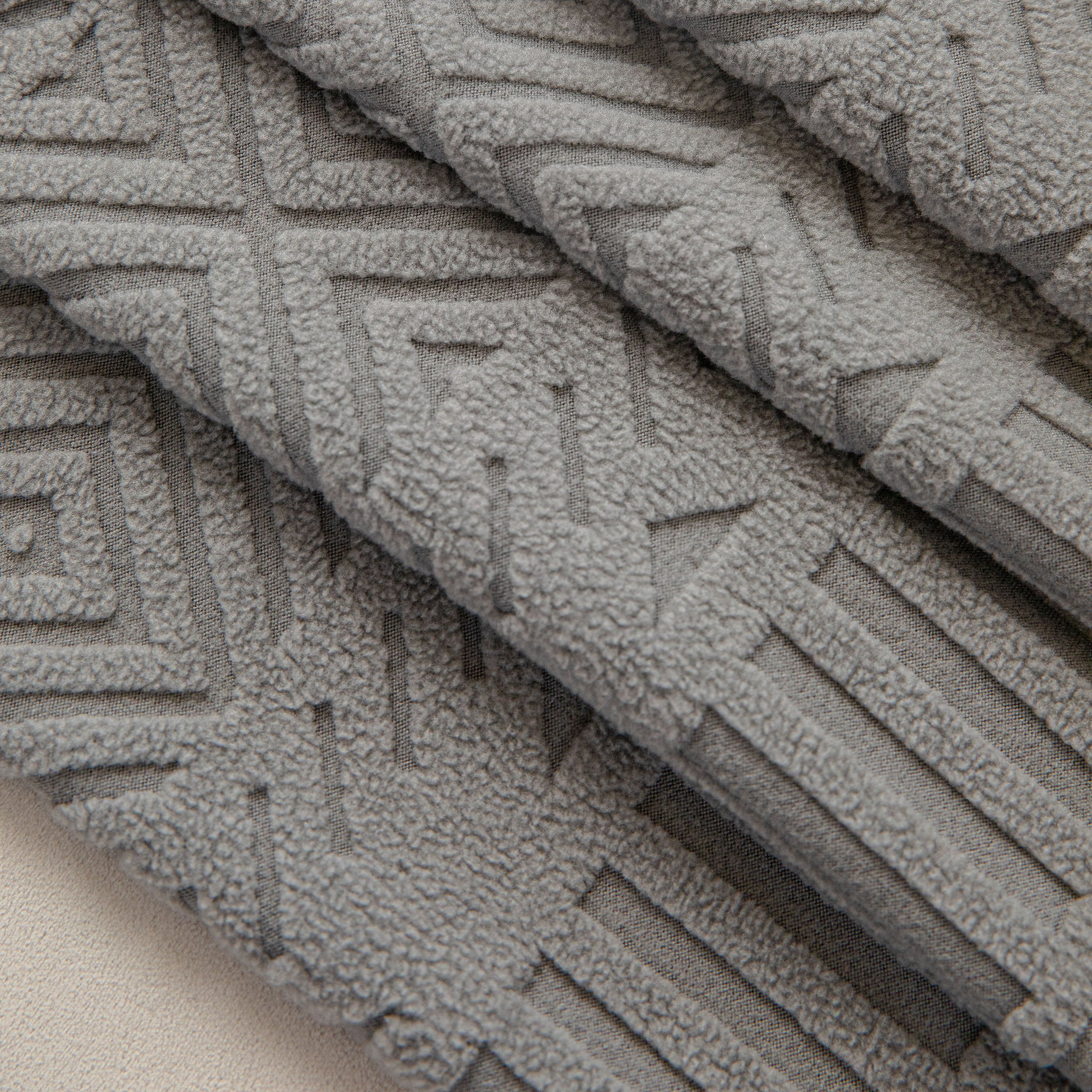 High Stretch Embossed Geometric Slipcover for Couch, Cozy Plush Fleece Couch Cover - Image 12
