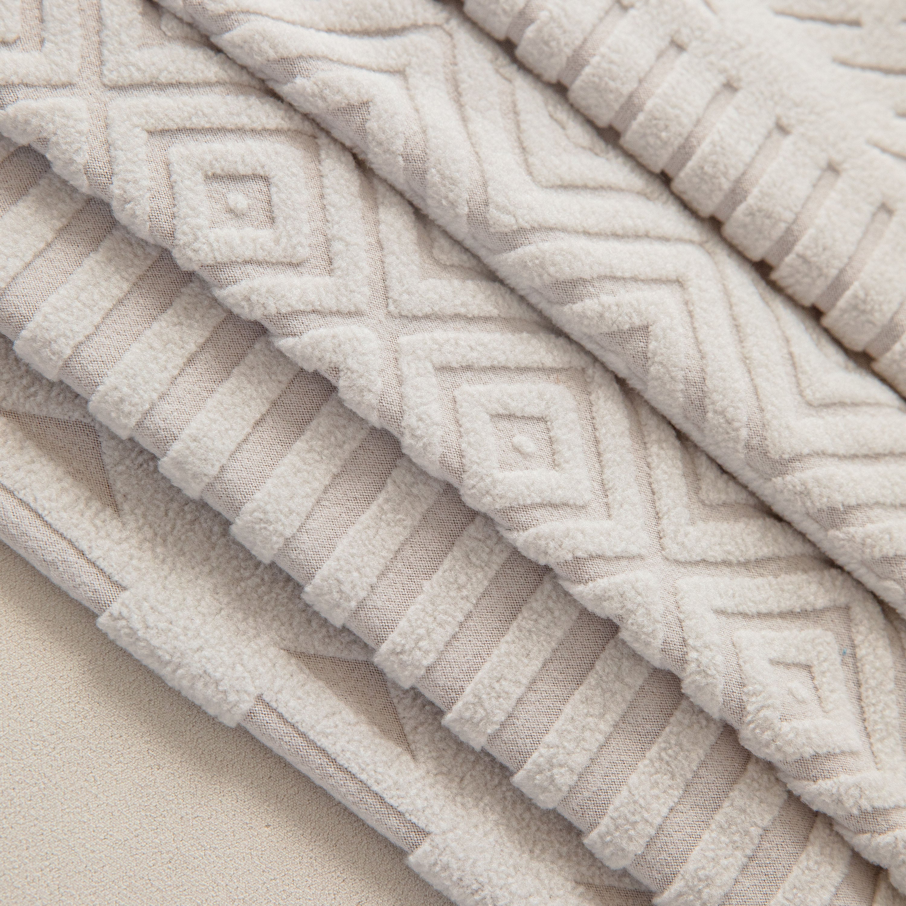 High Stretch Embossed Geometric Slipcover for Couch, Cozy Plush Fleece Couch Cover - Image 39