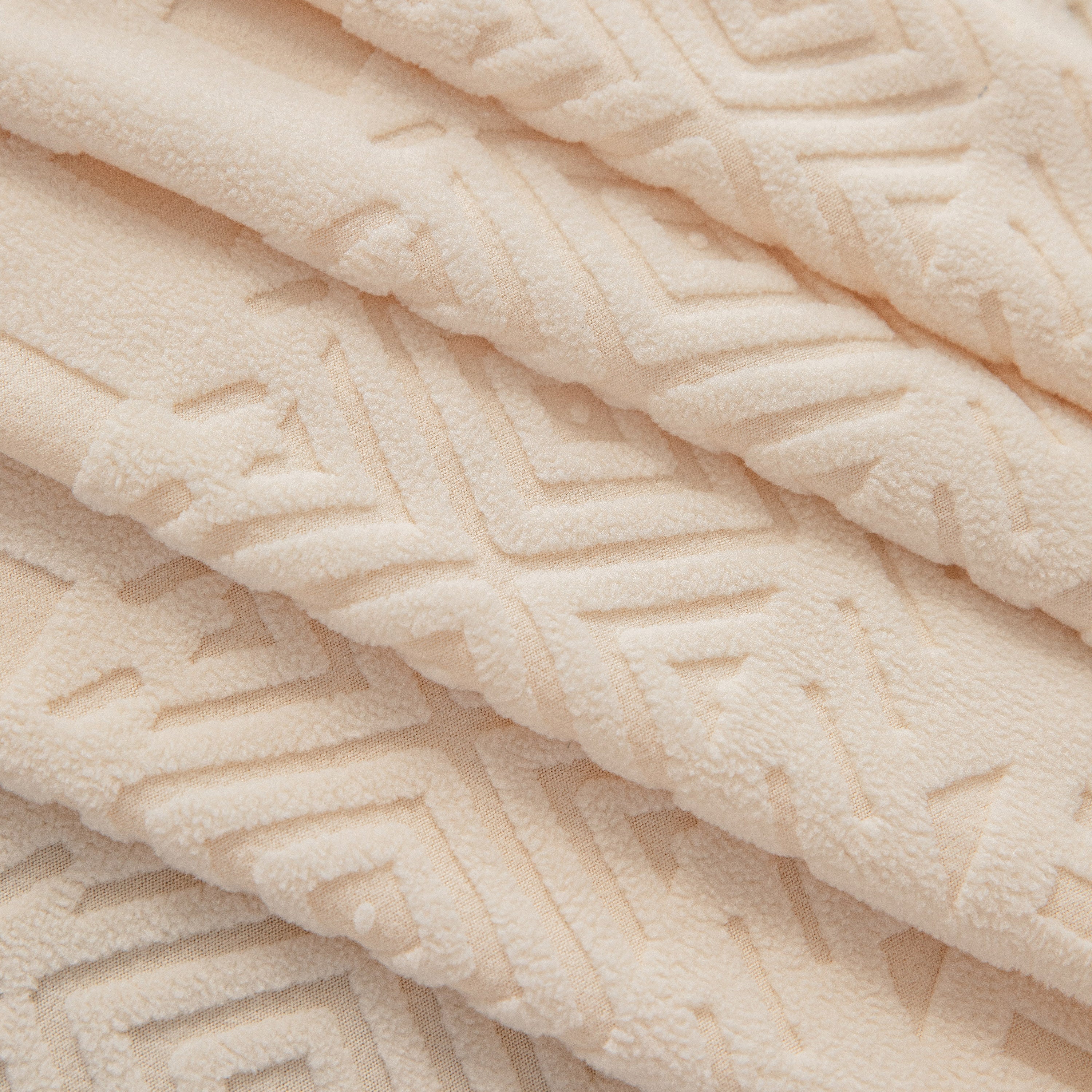 High Stretch Embossed Geometric Slipcover for Couch, Cozy Plush Fleece Couch Cover - Image 63