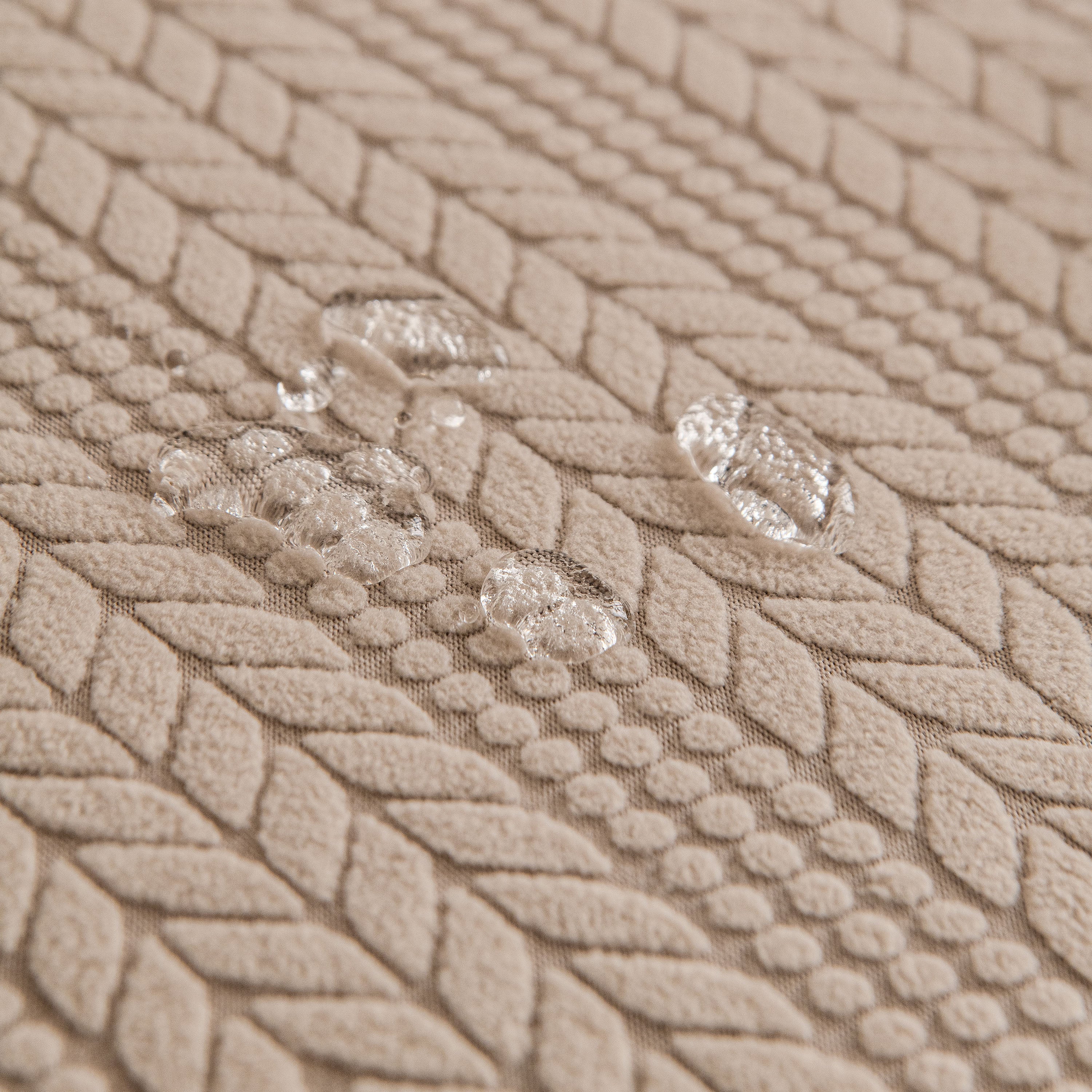 High Stretch Wheat Ear Embossed Textured Couch Slipcover, Water Repellent Sofa Cover - Image 11