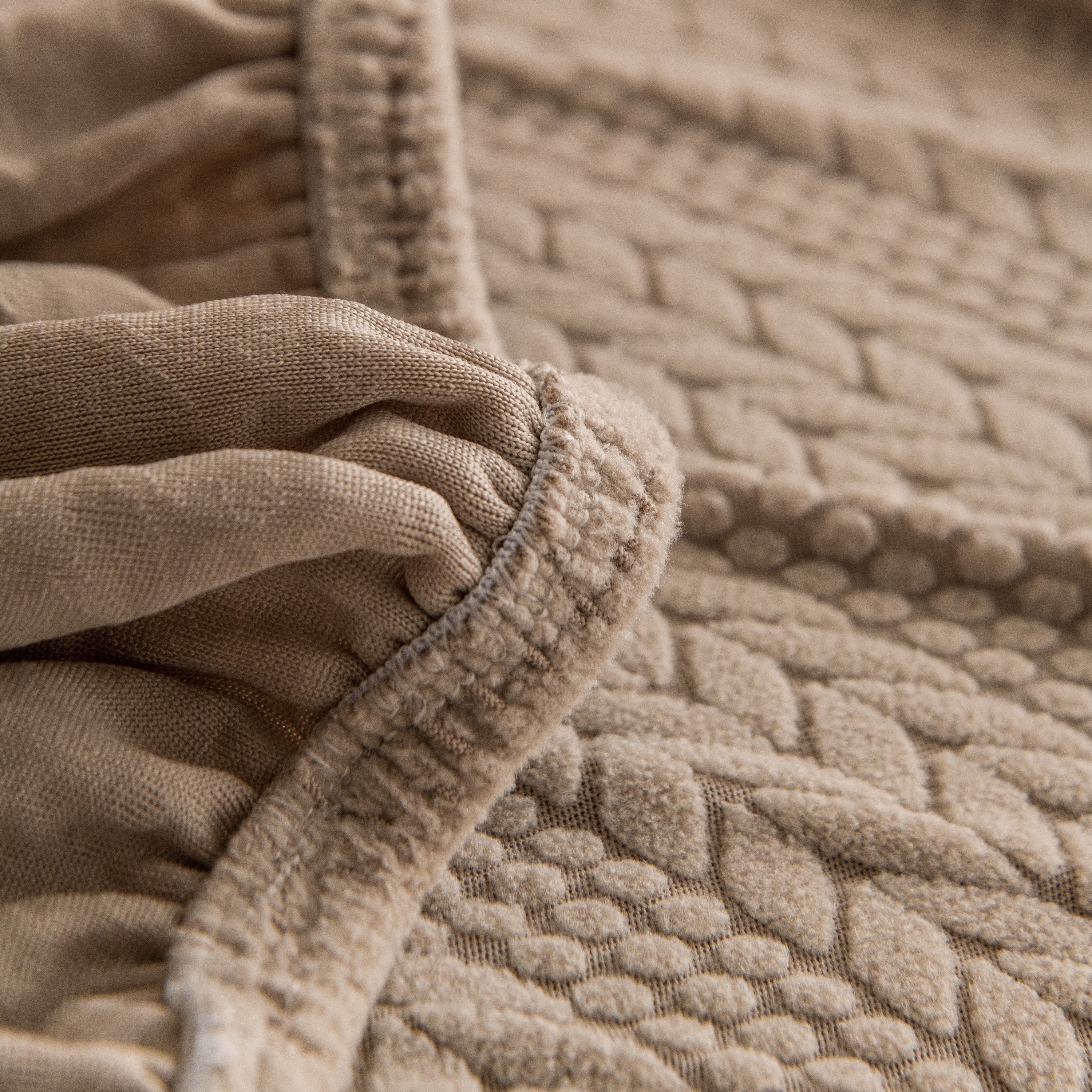 High Stretch Wheat Ear Embossed Textured Couch Slipcover, Water Repellent Sofa Cover - Image 13