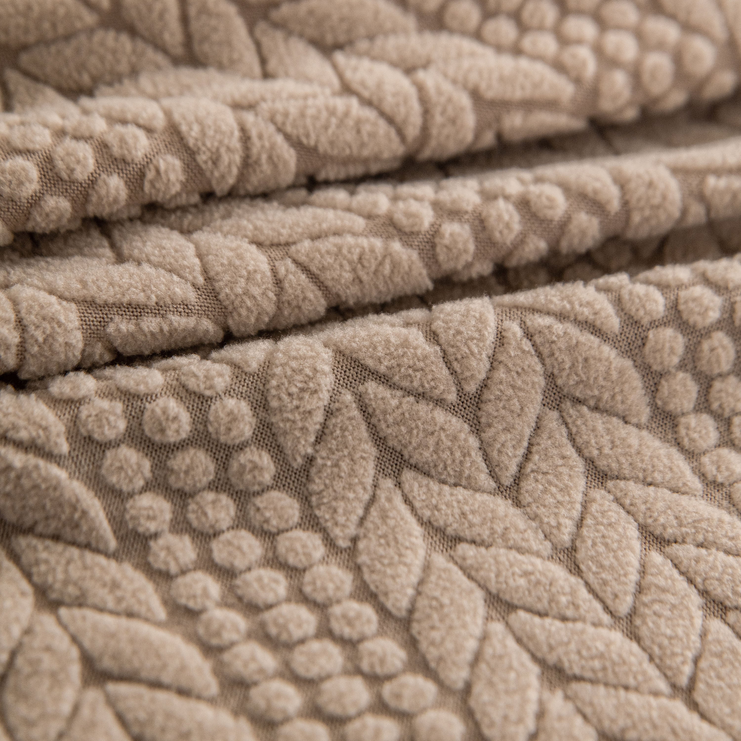 High Stretch Wheat Ear Embossed Textured Couch Slipcover, Water Repellent Sofa Cover - Image 14