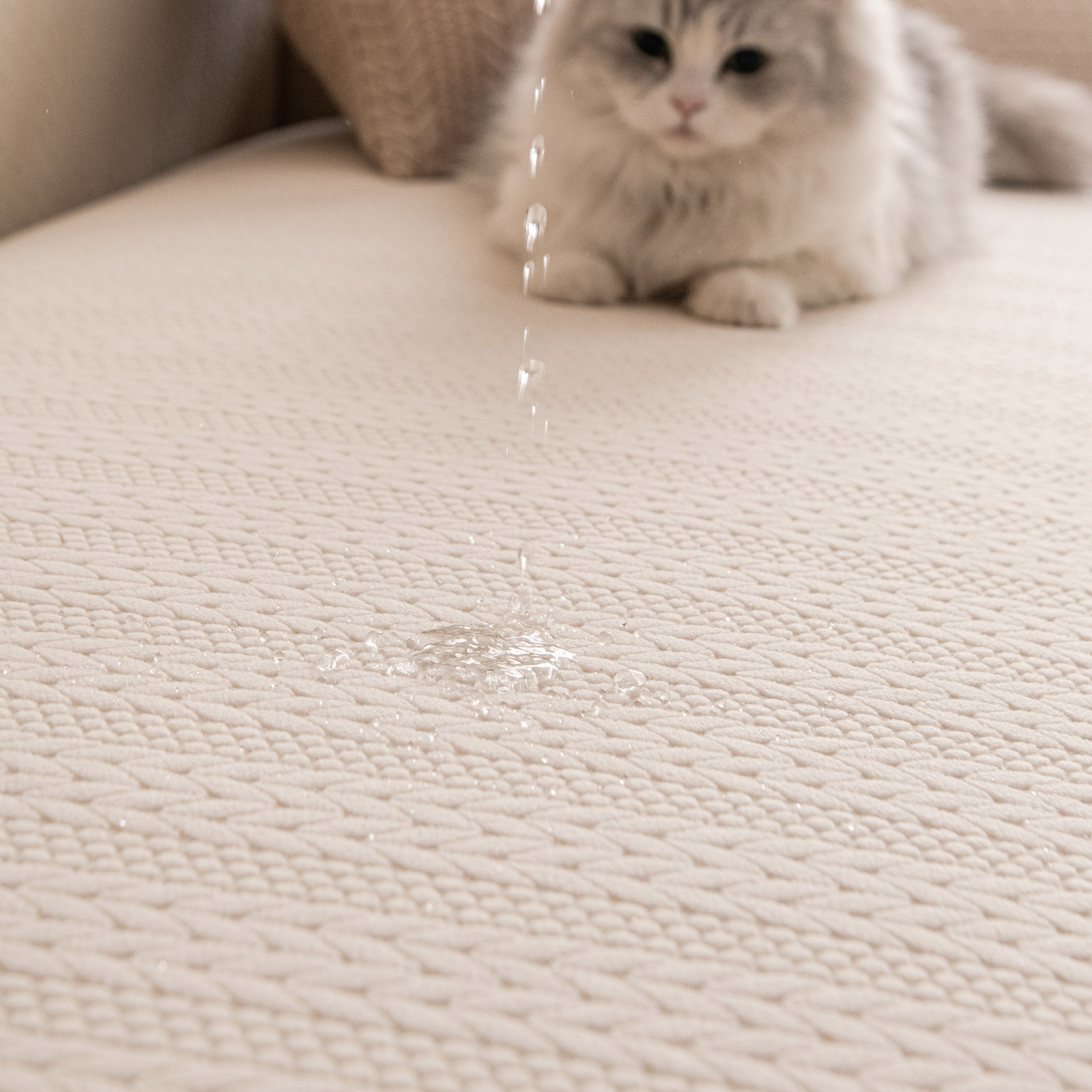 High Stretch Wheat Ear Embossed Textured Couch Slipcover, Water Repellent Sofa Cover - Image 35