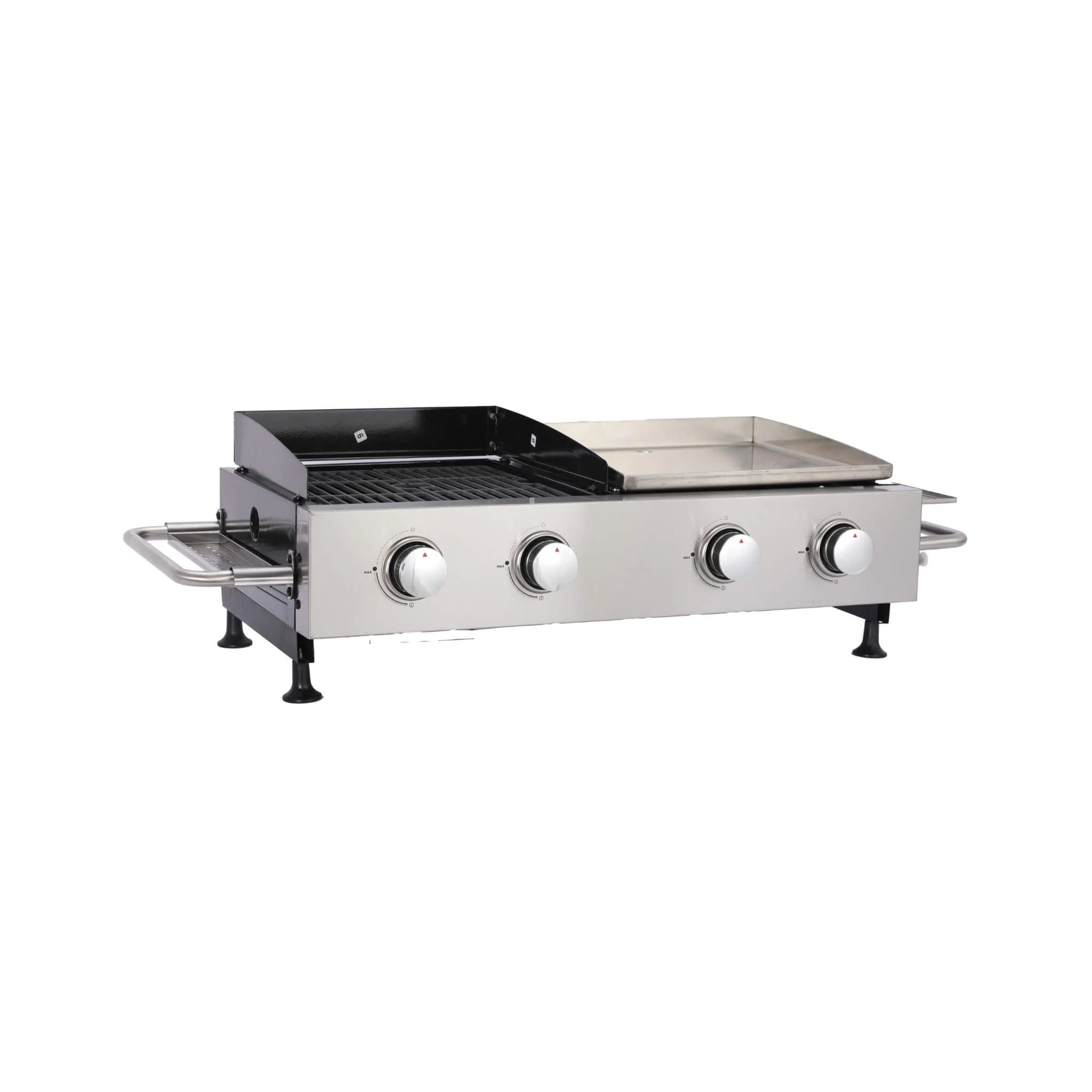 High Temperature 40K BTU 2-Burner Stainless Steel Plancha Combo Gas Grill (SAK71285) - Image 3