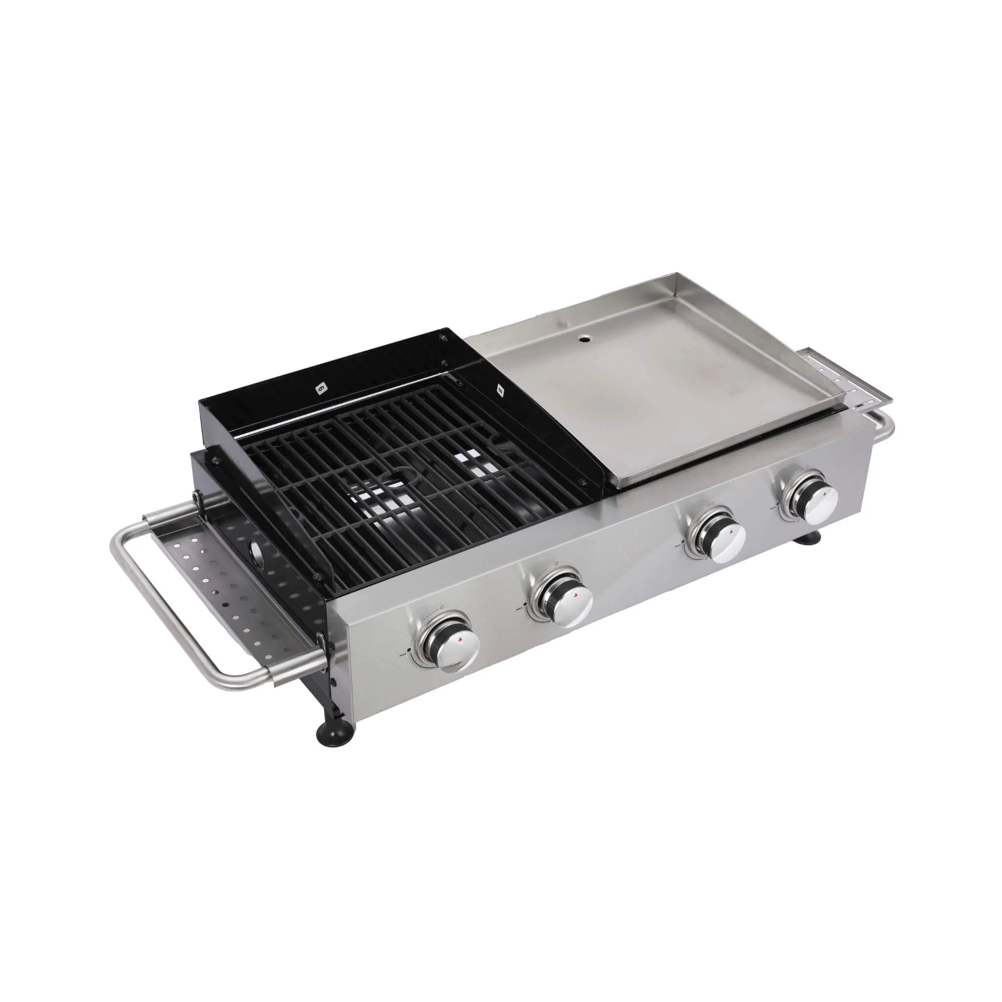 High Temperature 40K BTU 2-Burner Stainless Steel Plancha Combo Gas Grill (SAK71285) - Image 5