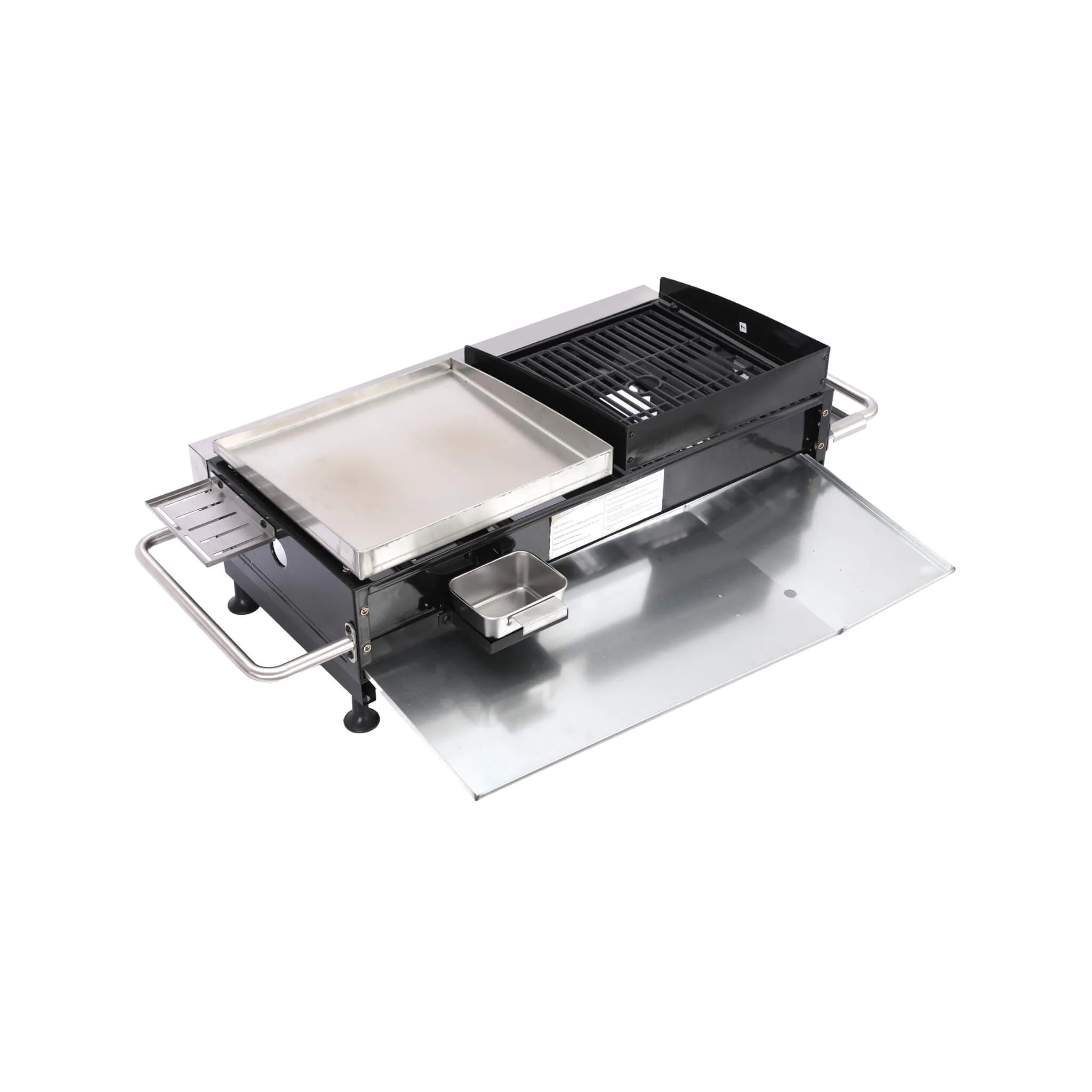 High Temperature 40K BTU 2-Burner Stainless Steel Plancha Combo Gas Grill (SAK71285) - Image 6