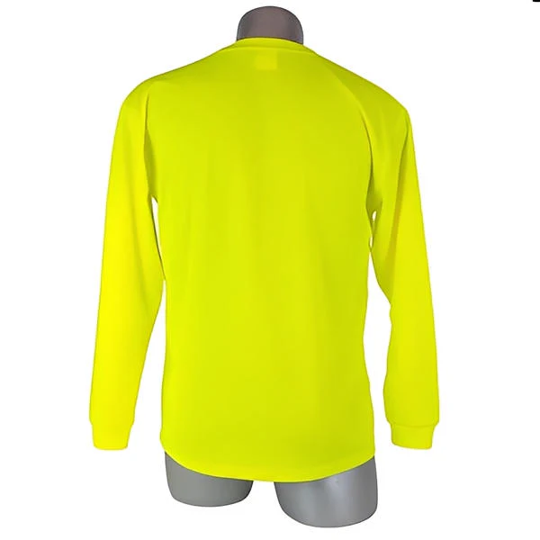 High Visibility Yellow Safety Long Sleeve Shirt - All Sizes - Image 2