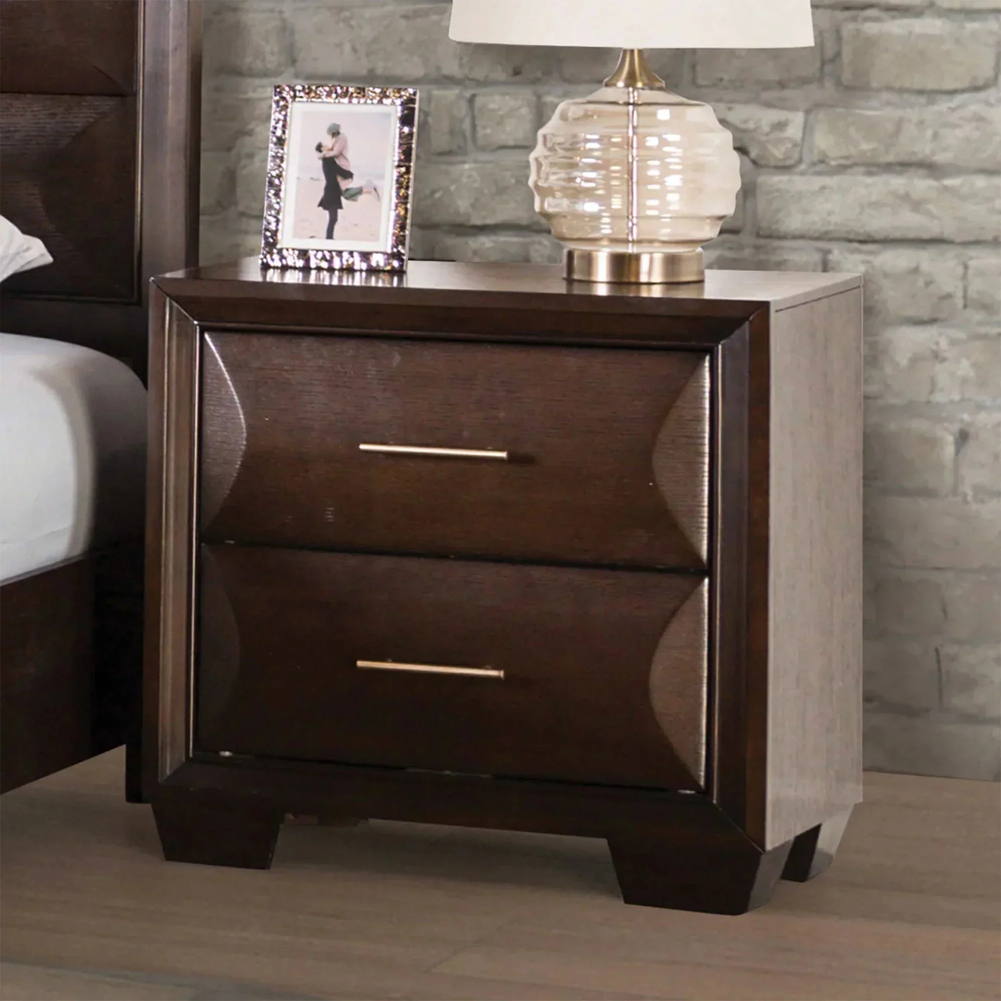 Hinwitz Transitional Solid Wood 2-Drawer Nightstand - Image 10