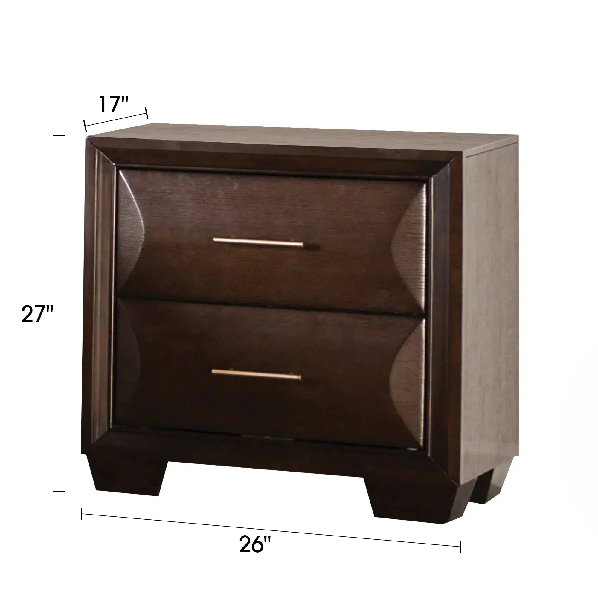 Hinwitz Transitional Solid Wood 2-Drawer Nightstand - Image 15