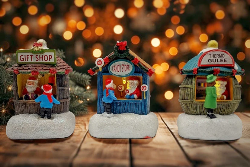 Holiday Coffee Shop. Christmas Village Decor Wizardi F07-N1-4-22758A - Image 3