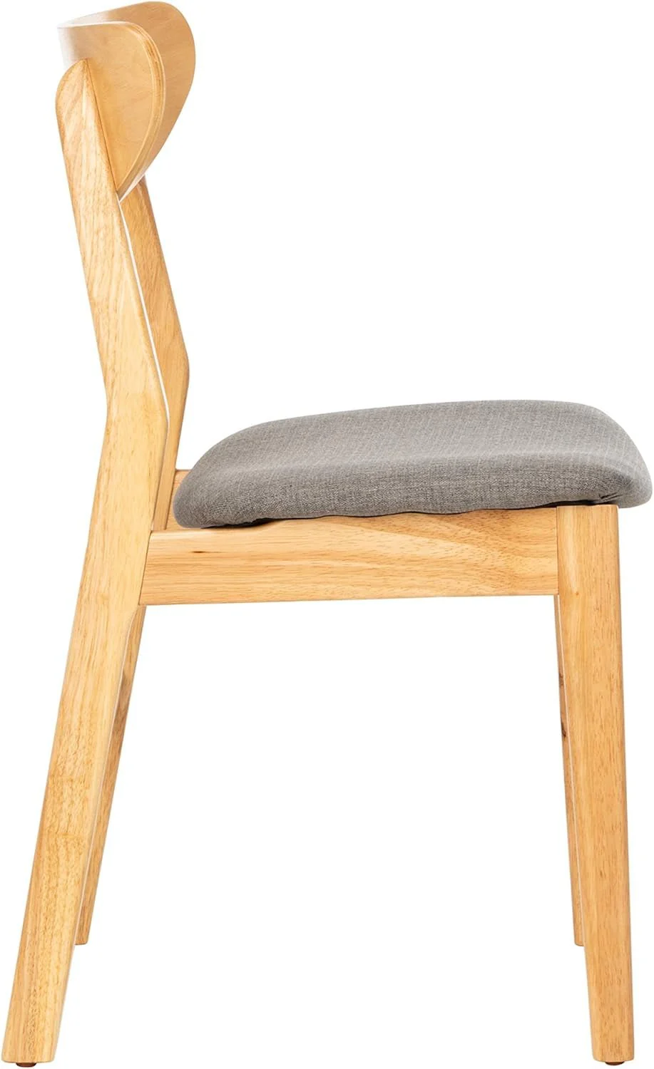 Home Lucca Retro Natural and Grey Cushion Dining Chair, Set of 2 - Image 5