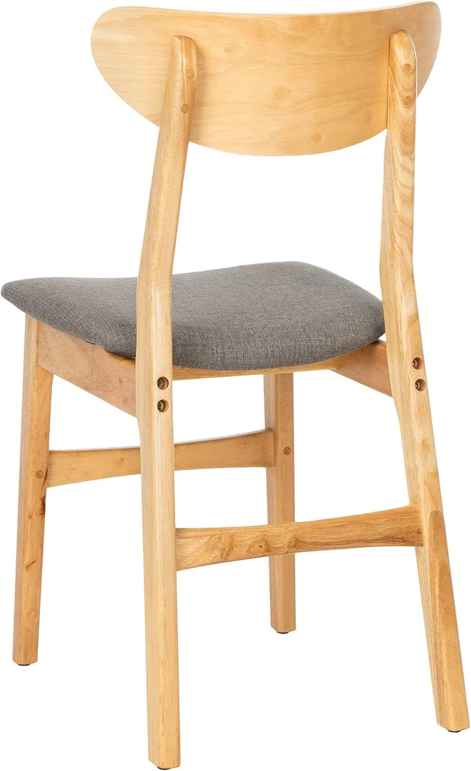 Home Lucca Retro Natural and Grey Cushion Dining Chair, Set of 2 - Image 6