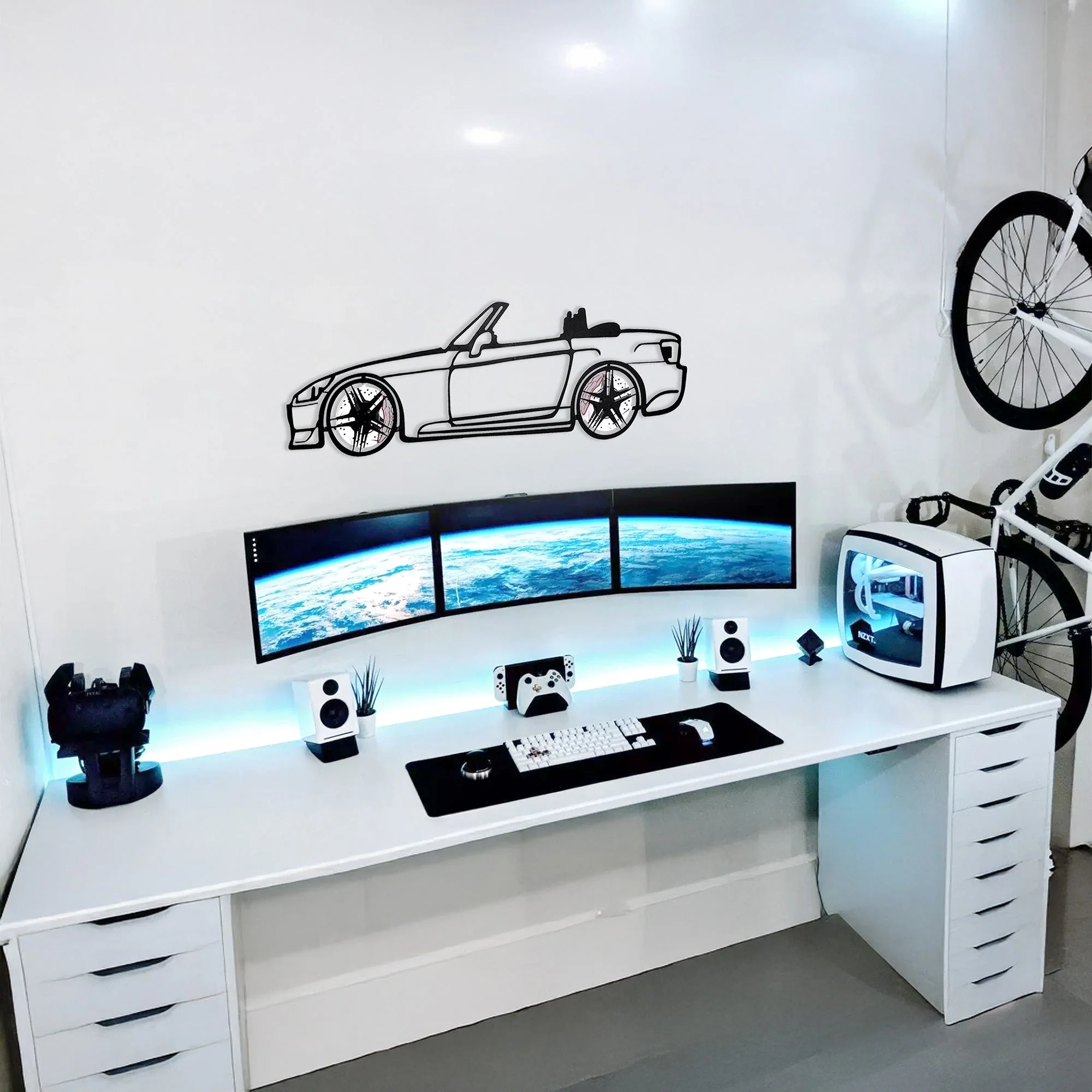 Honda S2000 Wall Art – JDM Steel Silhouette with Spinning Wheels-KAFMEKA029 - Image 10
