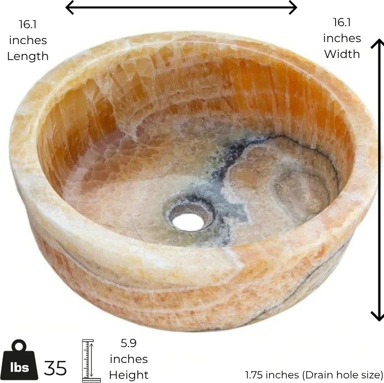 Honey Onyx Marble Sink - Image 2