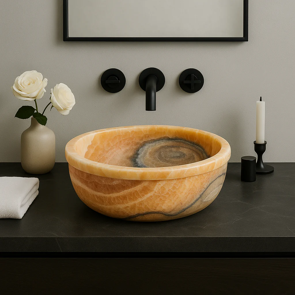 Honey Onyx Marble Sink - Image 4
