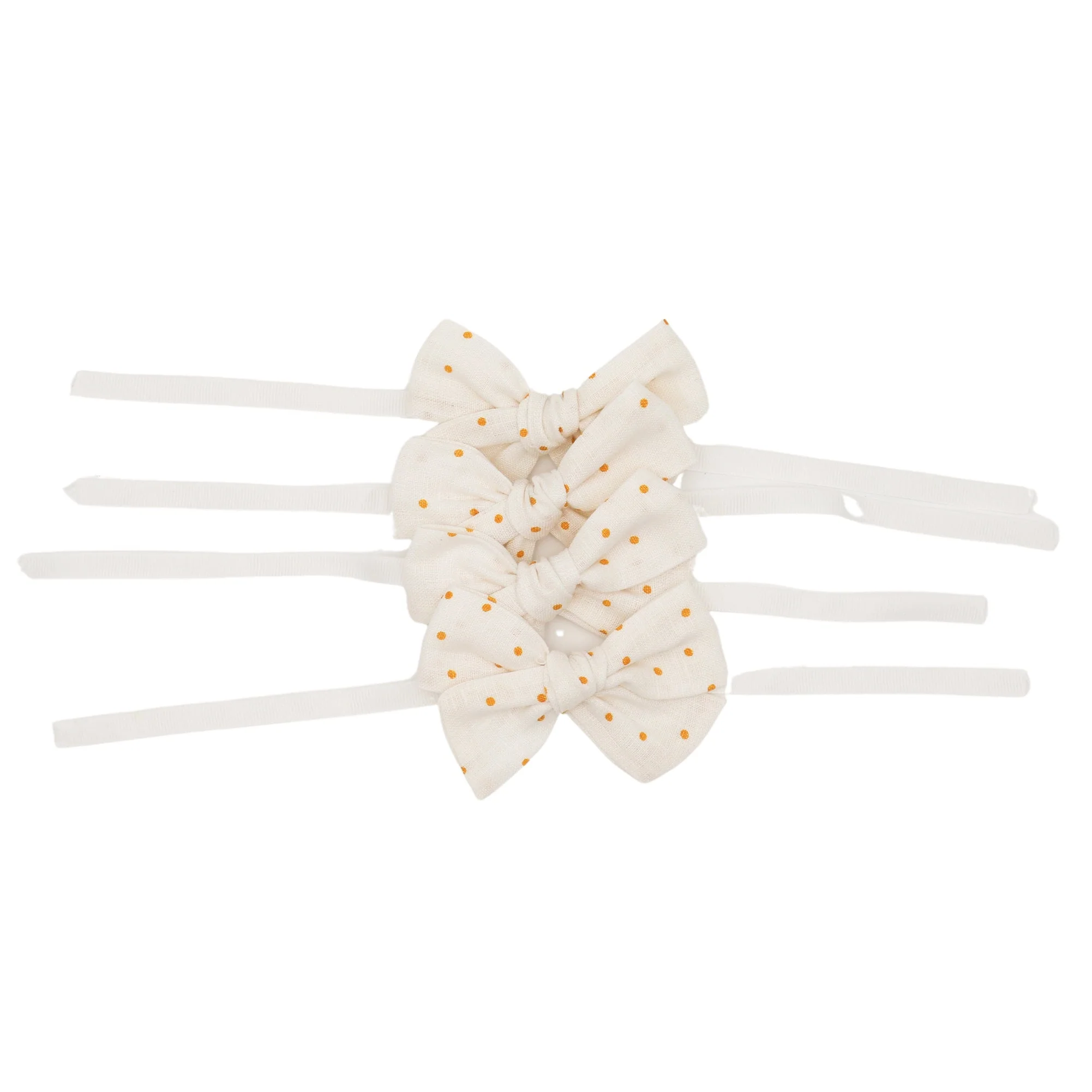 Honeyed Polkadot Linen Napkin Bow Tie - Set of 6 - Image 2