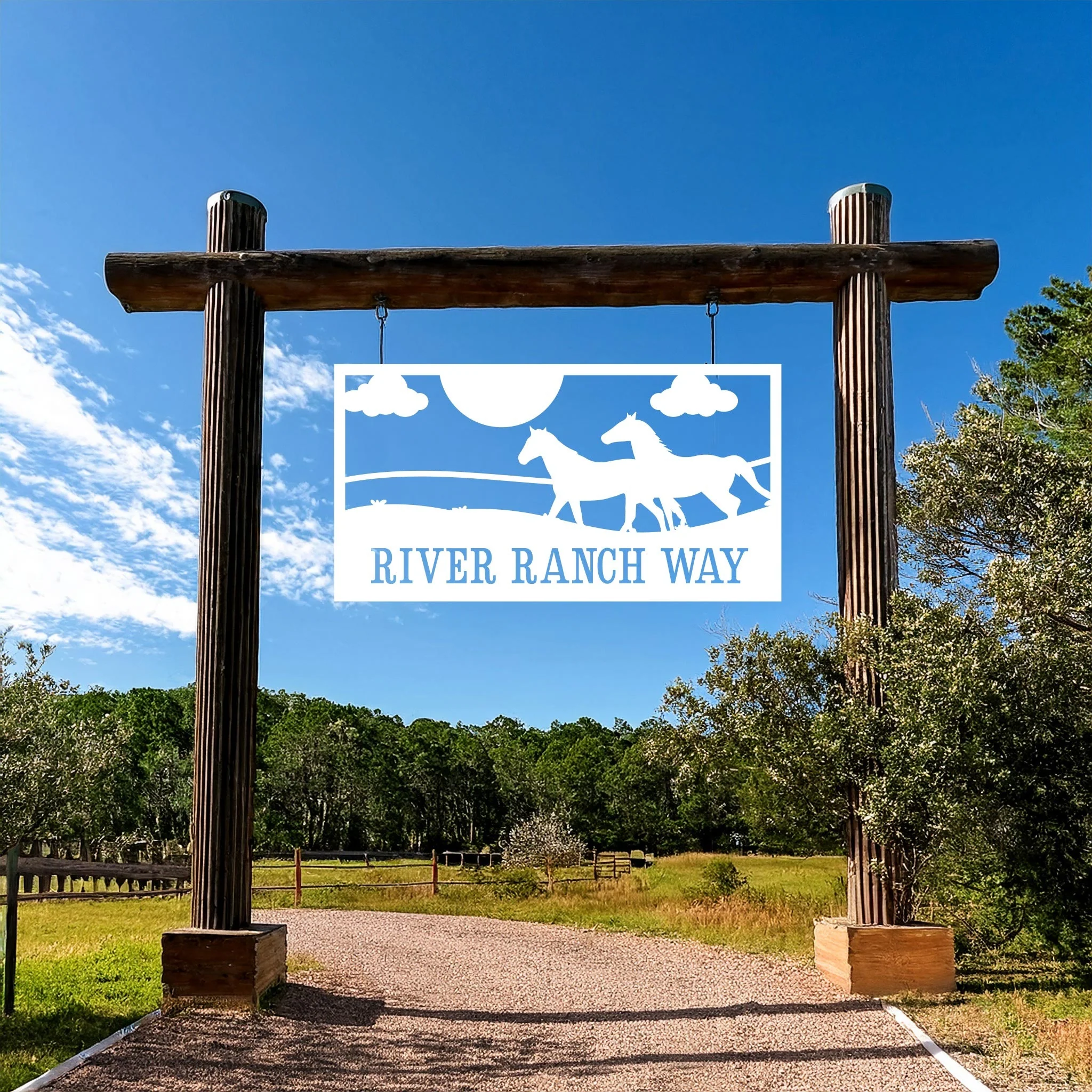 Horse Ranch House Number Sign - Image 2