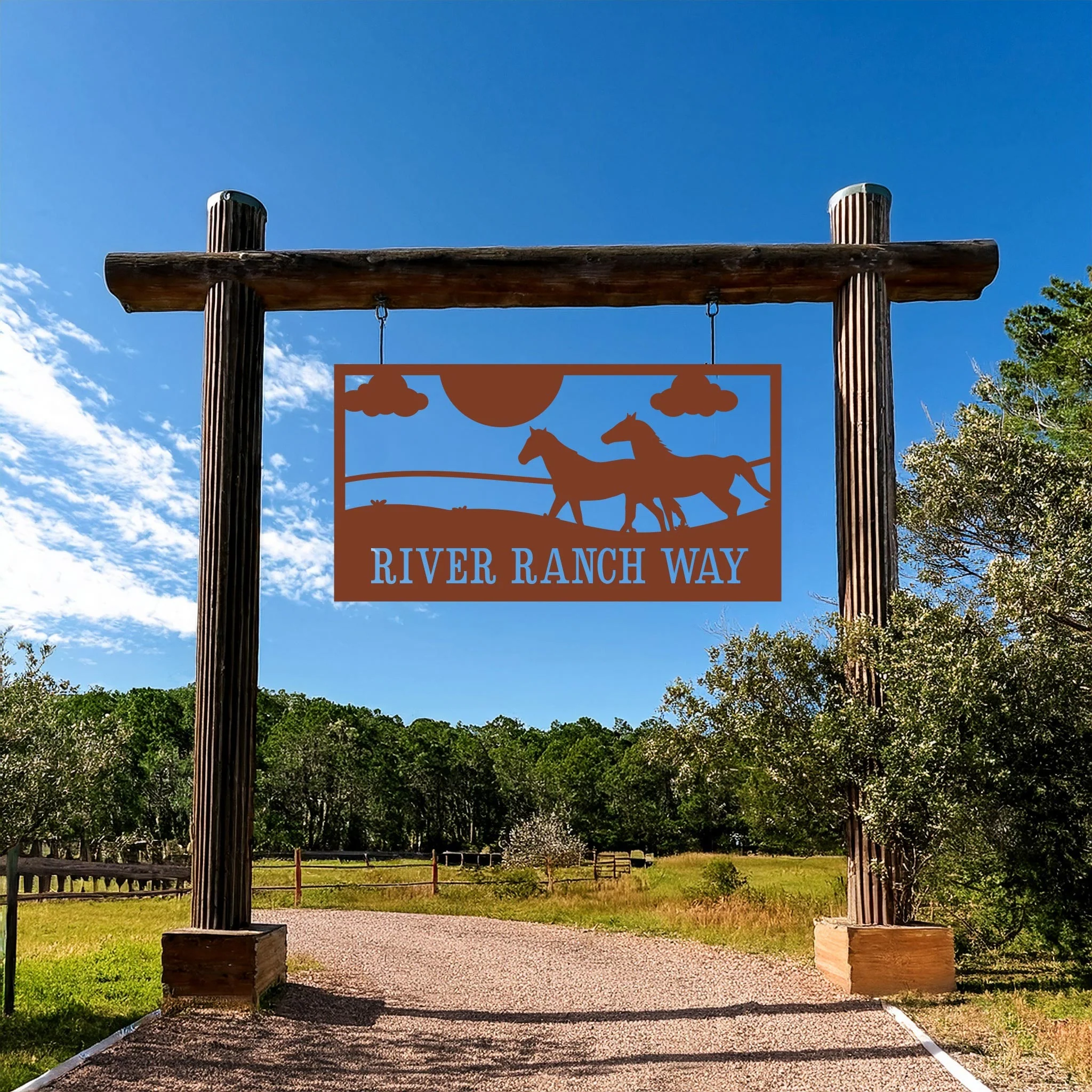 Horse Ranch House Number Sign - Image 3