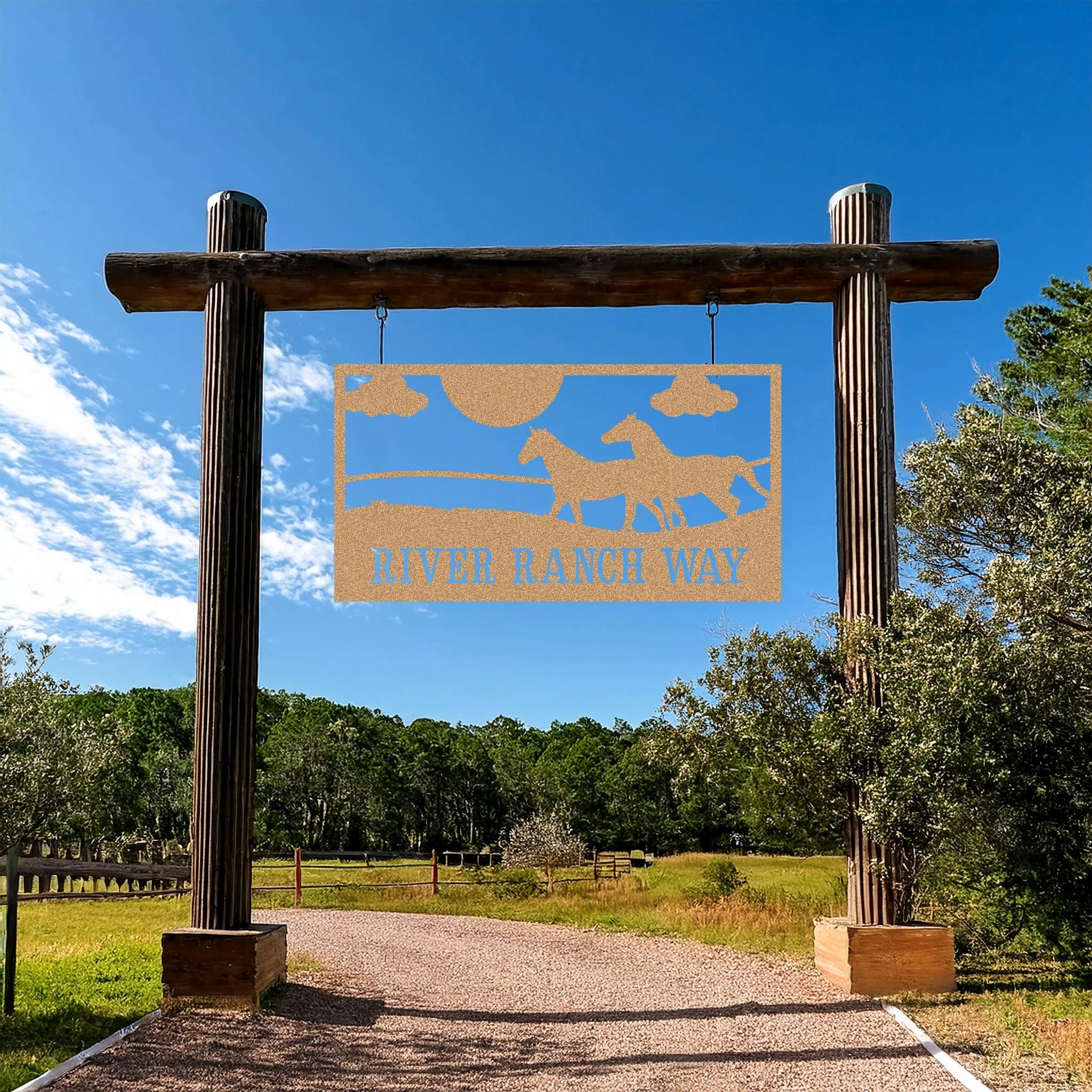 Horse Ranch House Number Sign - Image 4