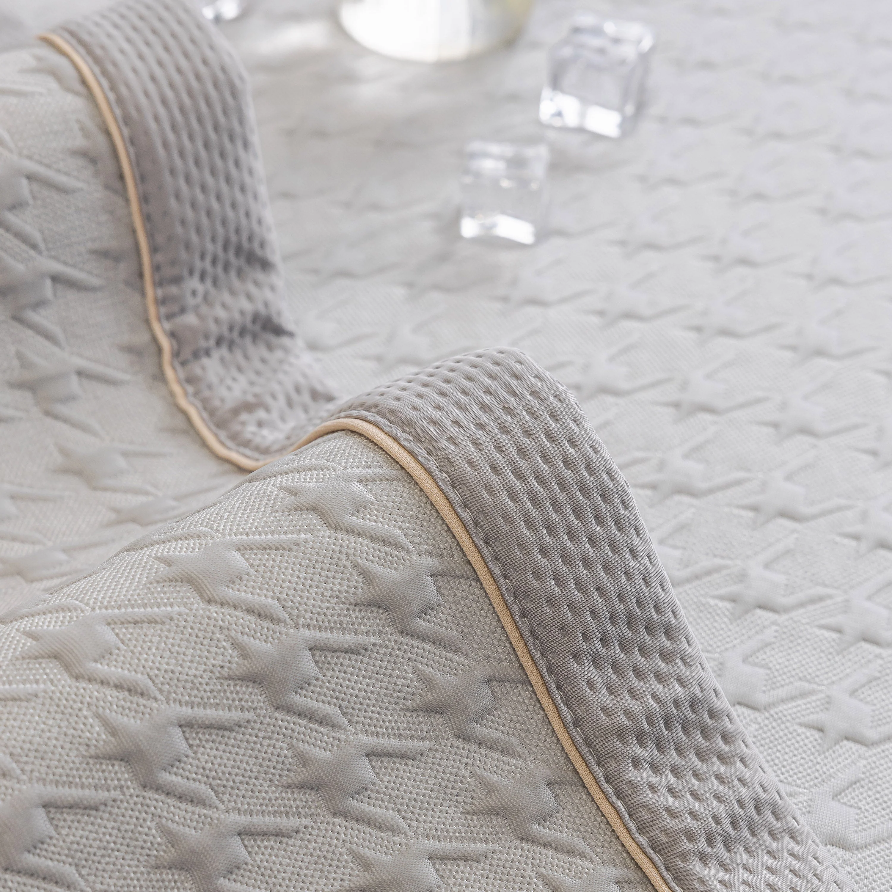 Houndstooth Ice Silk Breathable Sofa Cover, Modern Non-Slip Summer Couch Protector - Image 39