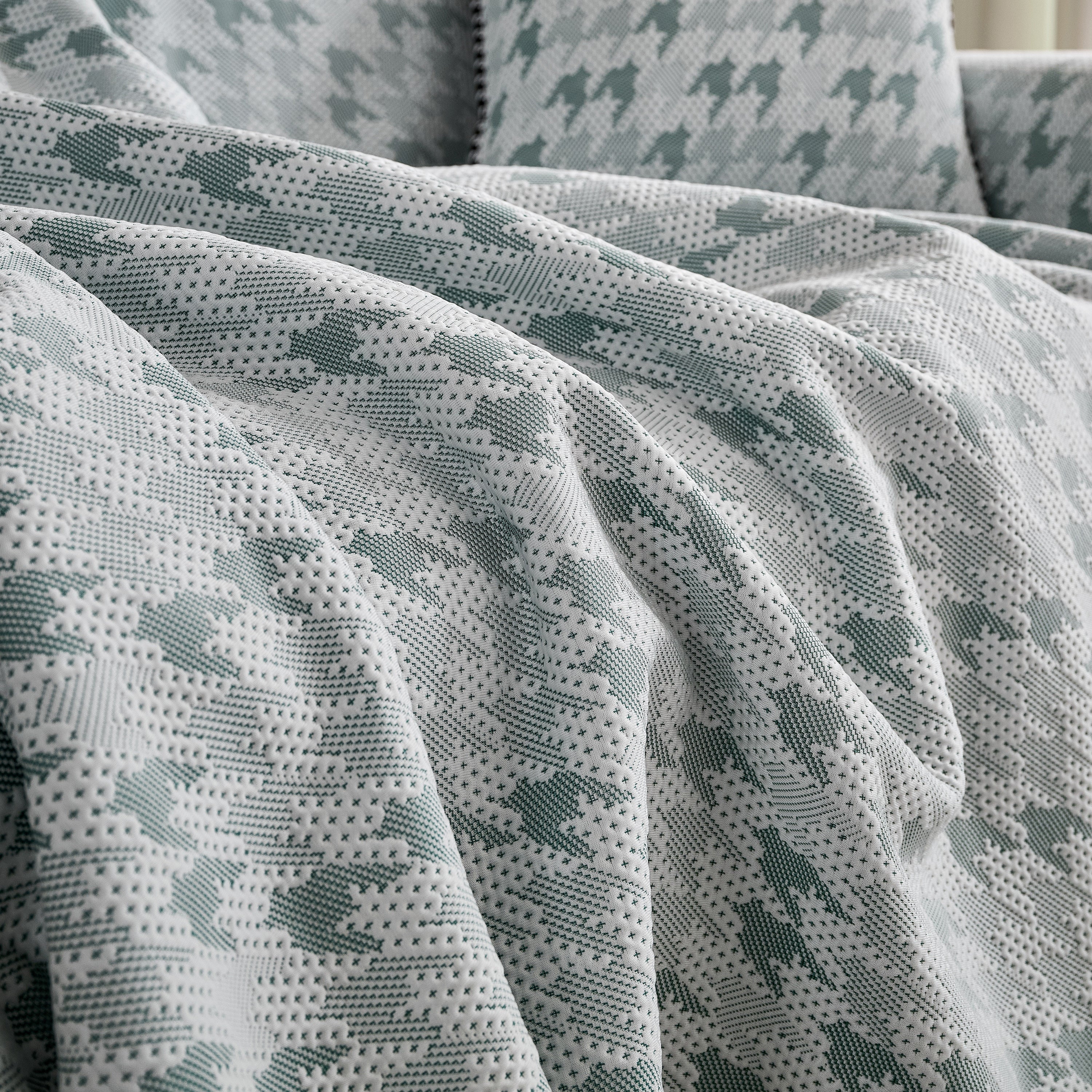 Houndstooth Non Slip Sofa Covers for Sofas Luxury Extra Large Blanket to Cover Couch - Image 52
