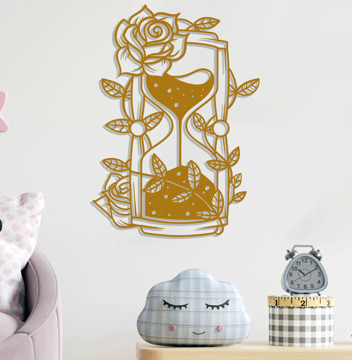 Hourglass w Rose Sign - Image 2