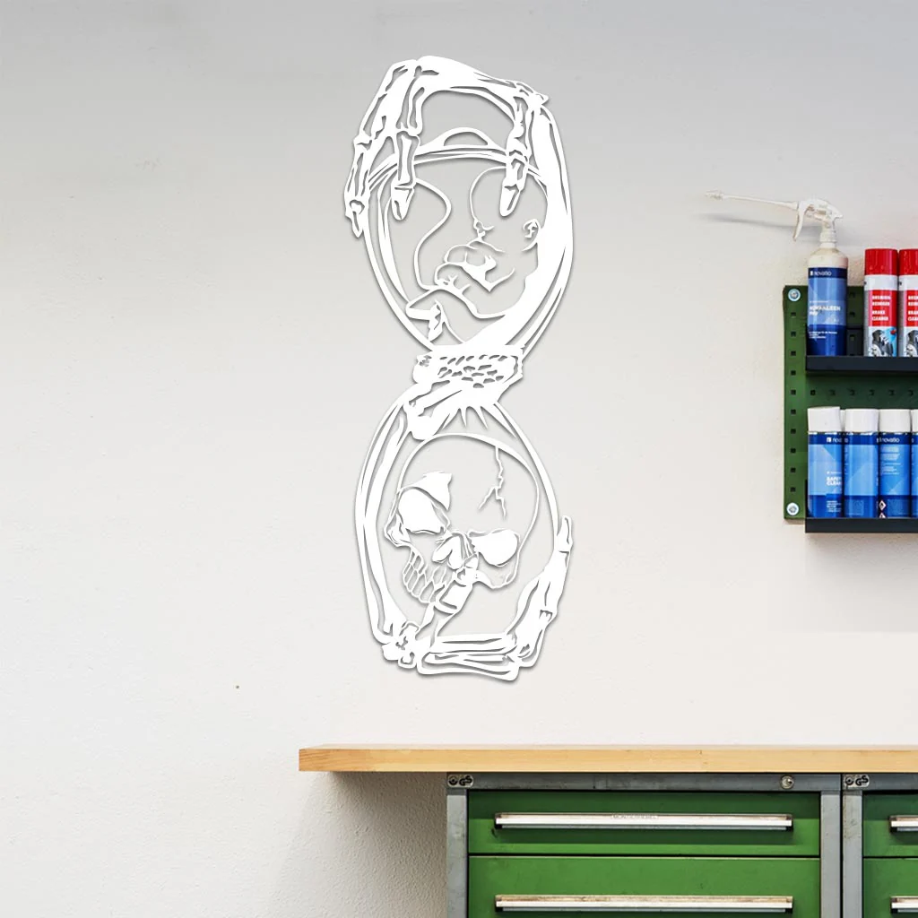 Hourglass with Skull Sign - Image 2