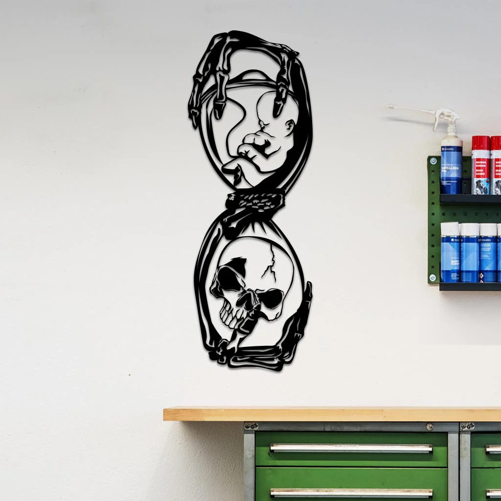 Hourglass with Skull Sign - Image 6