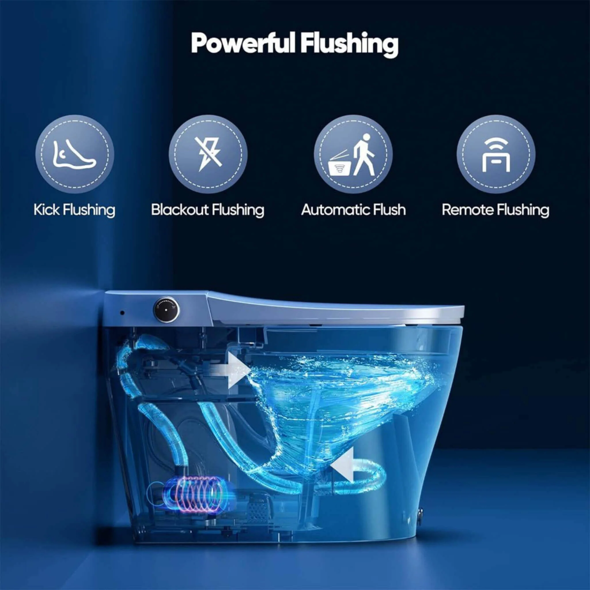 Alora Heavy-DutyHigh-Power Flush Smart Toilet With Built-In Bidet And Elongated Heated Seat (SAK13684) - Image 3