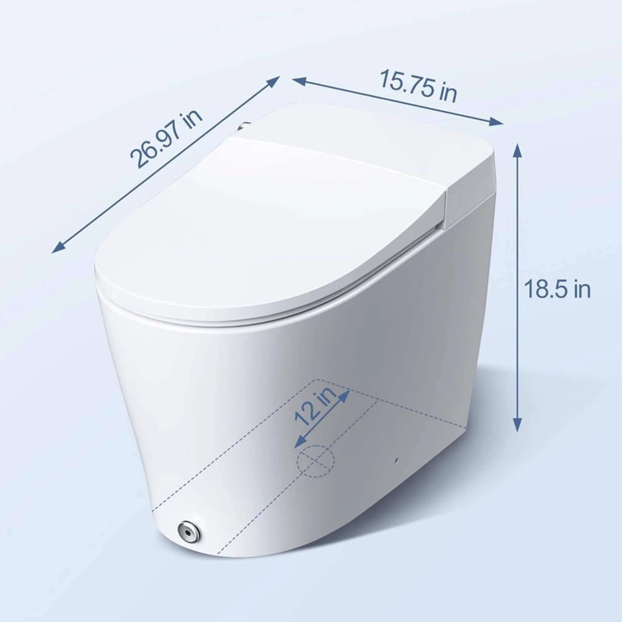 Alora Heavy-DutyHigh-Power Flush Smart Toilet With Built-In Bidet And Elongated Heated Seat (SAK13684) - Image 7