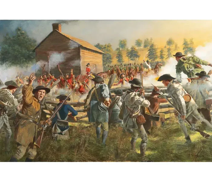 Huck's Defeat, Williamson's Plantation, 1780 - Canvas Giclee