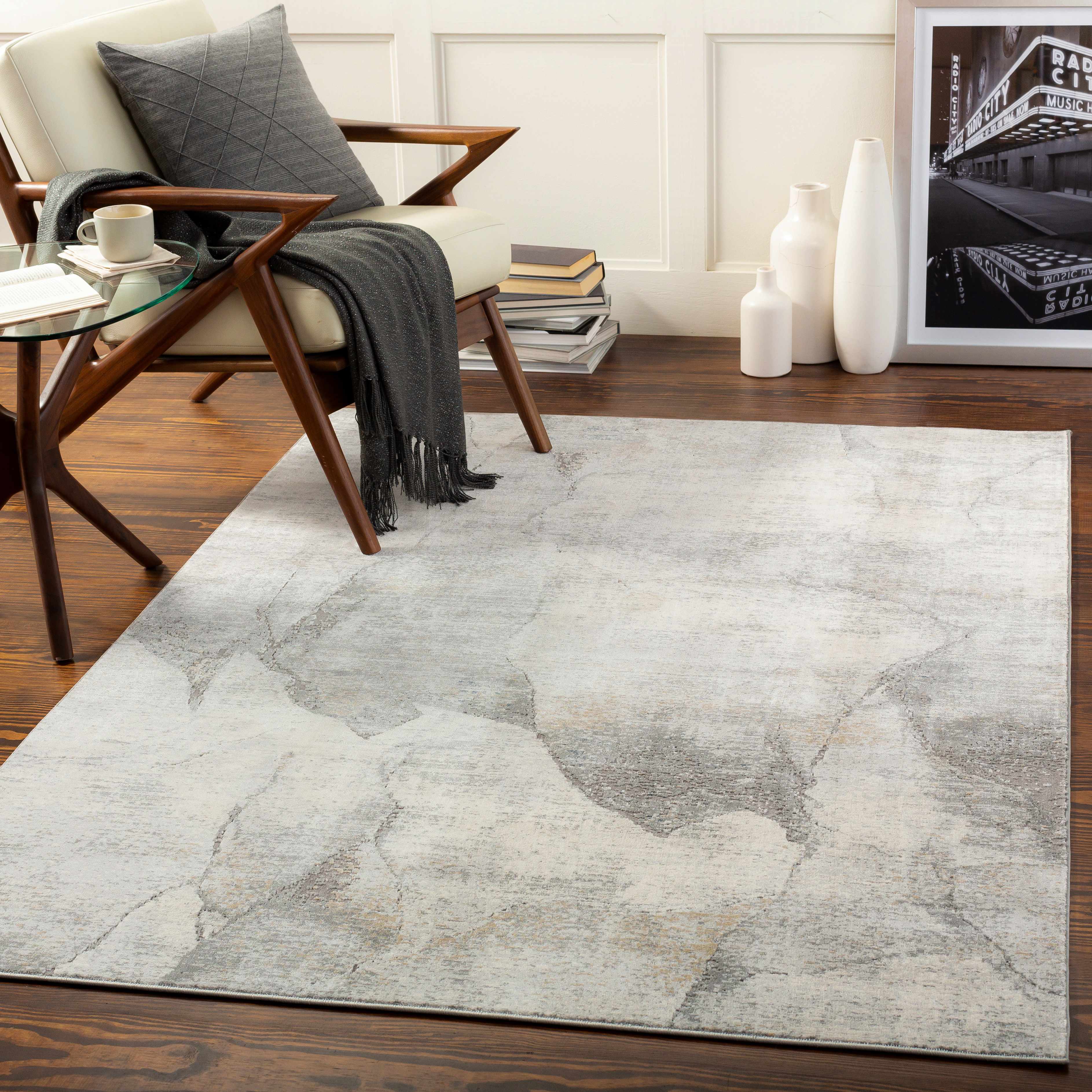 Hulme Gray Marble Luxe Rug - Image 2
