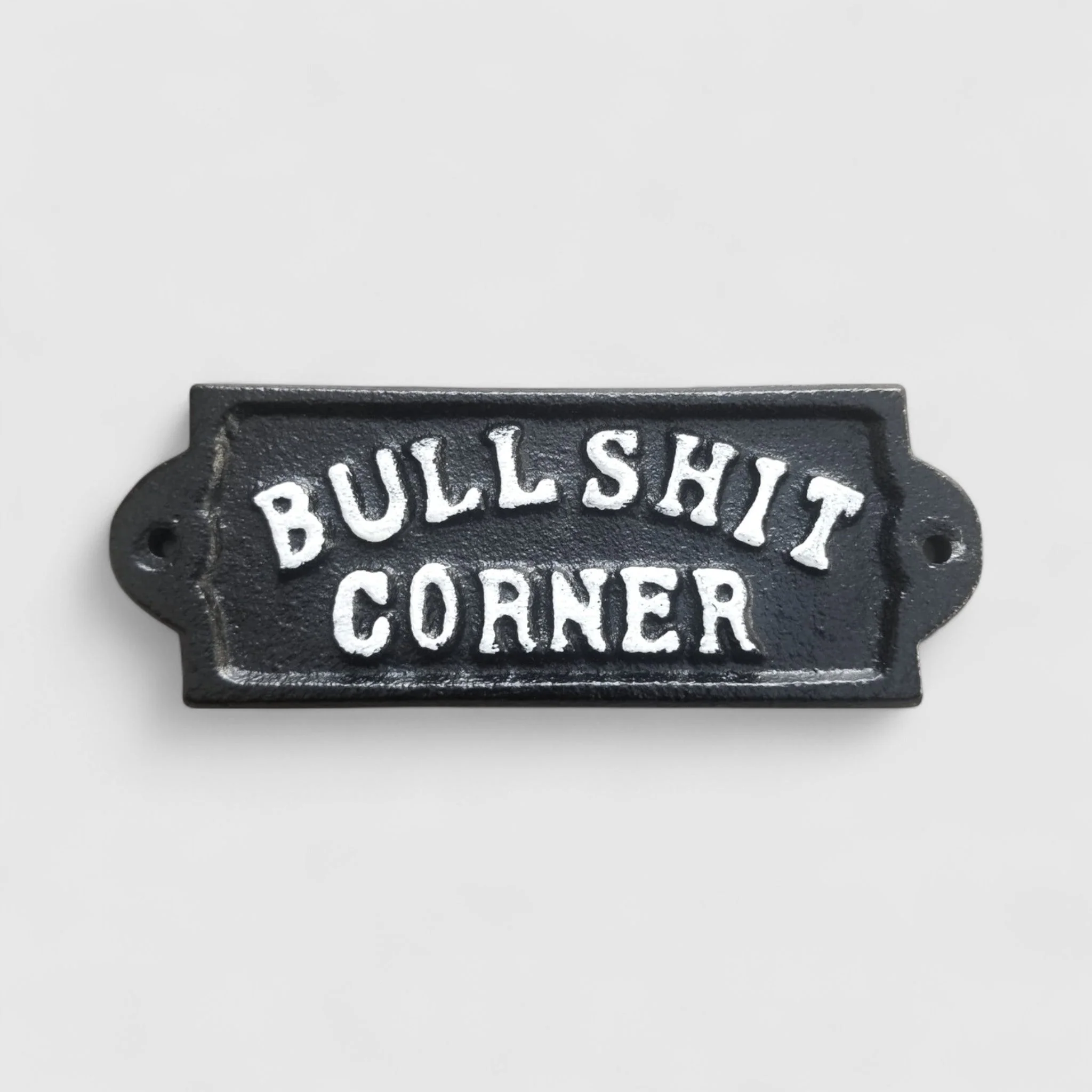 Humorous Cast Iron Plaque: Bullshit Corner - Playful Wall Sign - Image 2