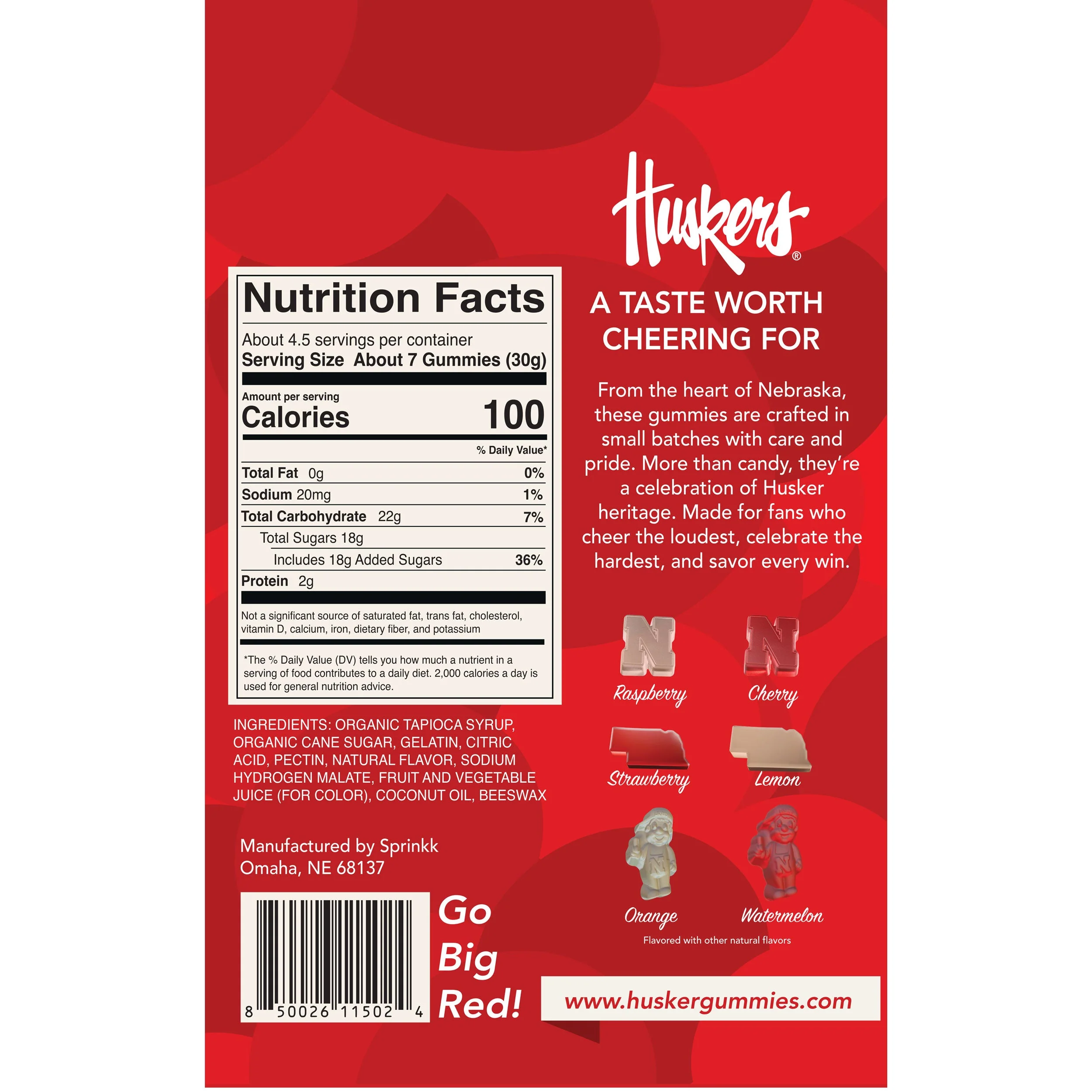 Husker Gummy Candy | Pack of 2 | 5 oz | Sprinkk - Image 4